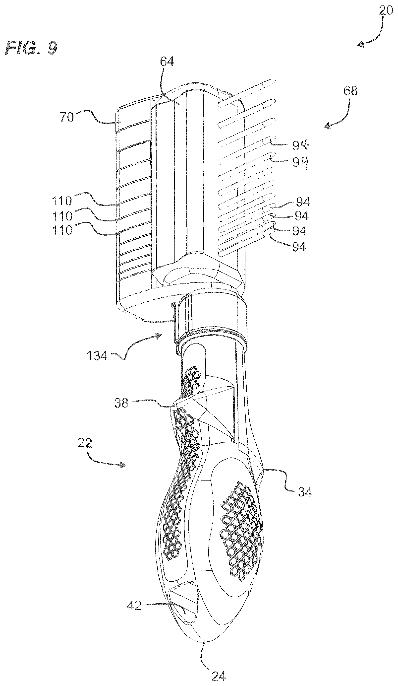 Patent US12616171 Figure 9 – Animal grooming tool and methods