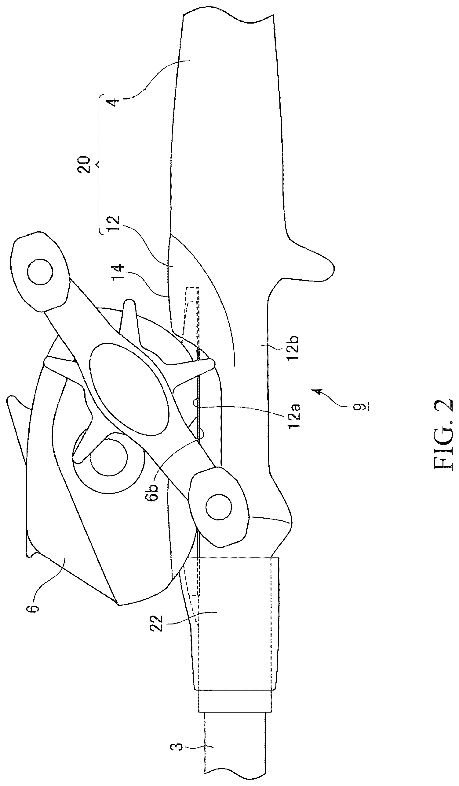 Patent US12616180 Figure 2 – Fishing rod handle member and fishing rod
