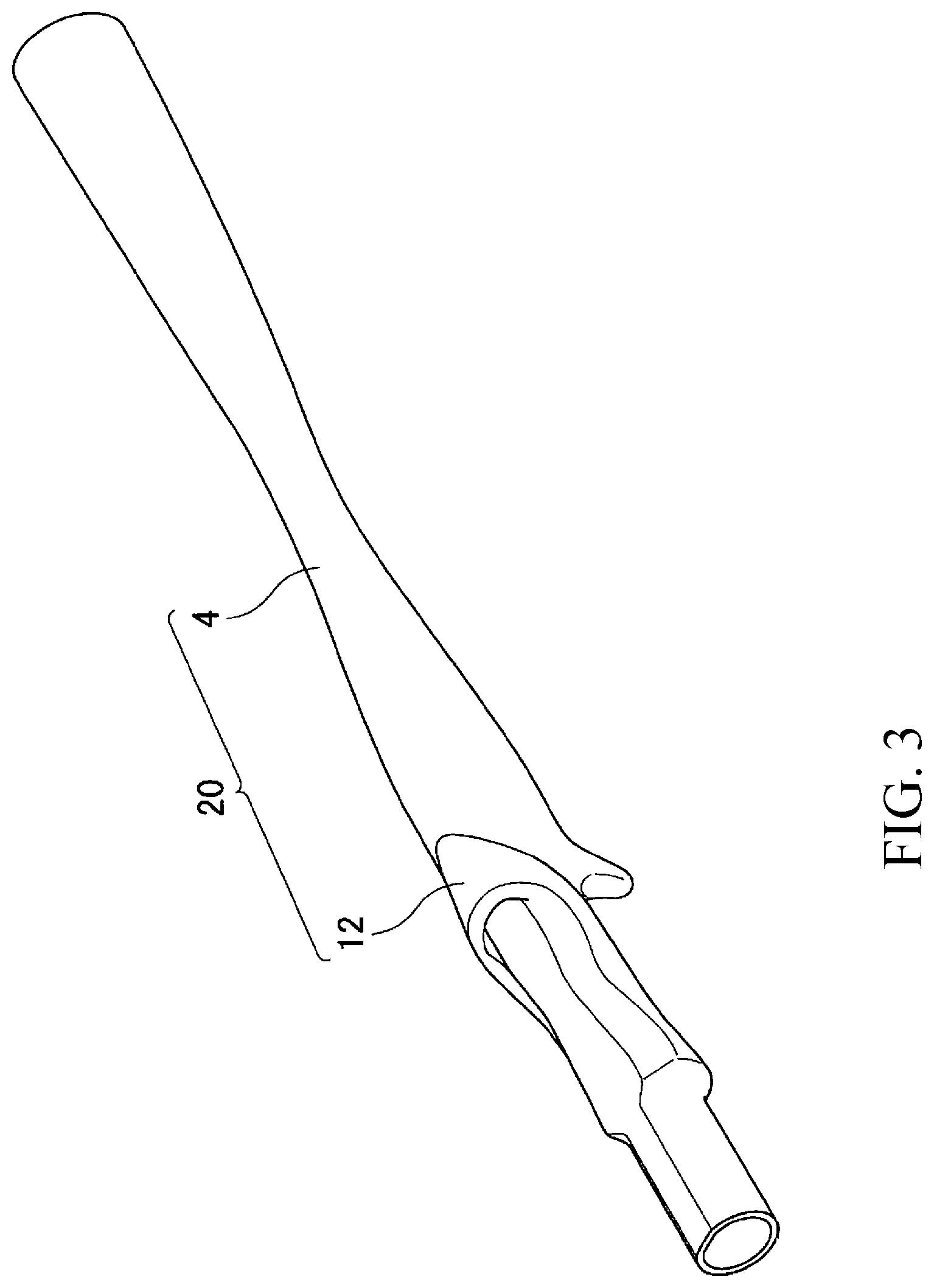 Patent US12616180 Figure 3 – Fishing rod handle member and fishing rod