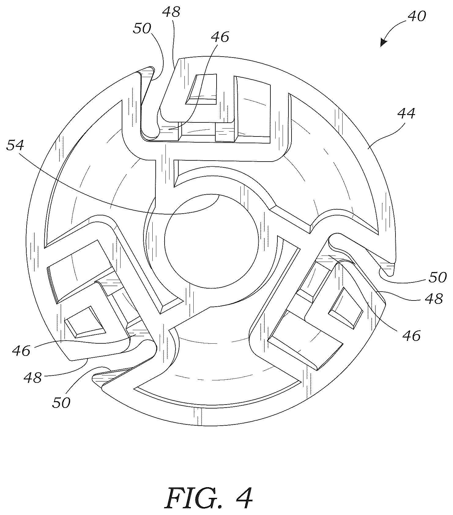 Patent US12616181 Figure 4 – Collapsible umbrella fishing rig apparatus and method of use