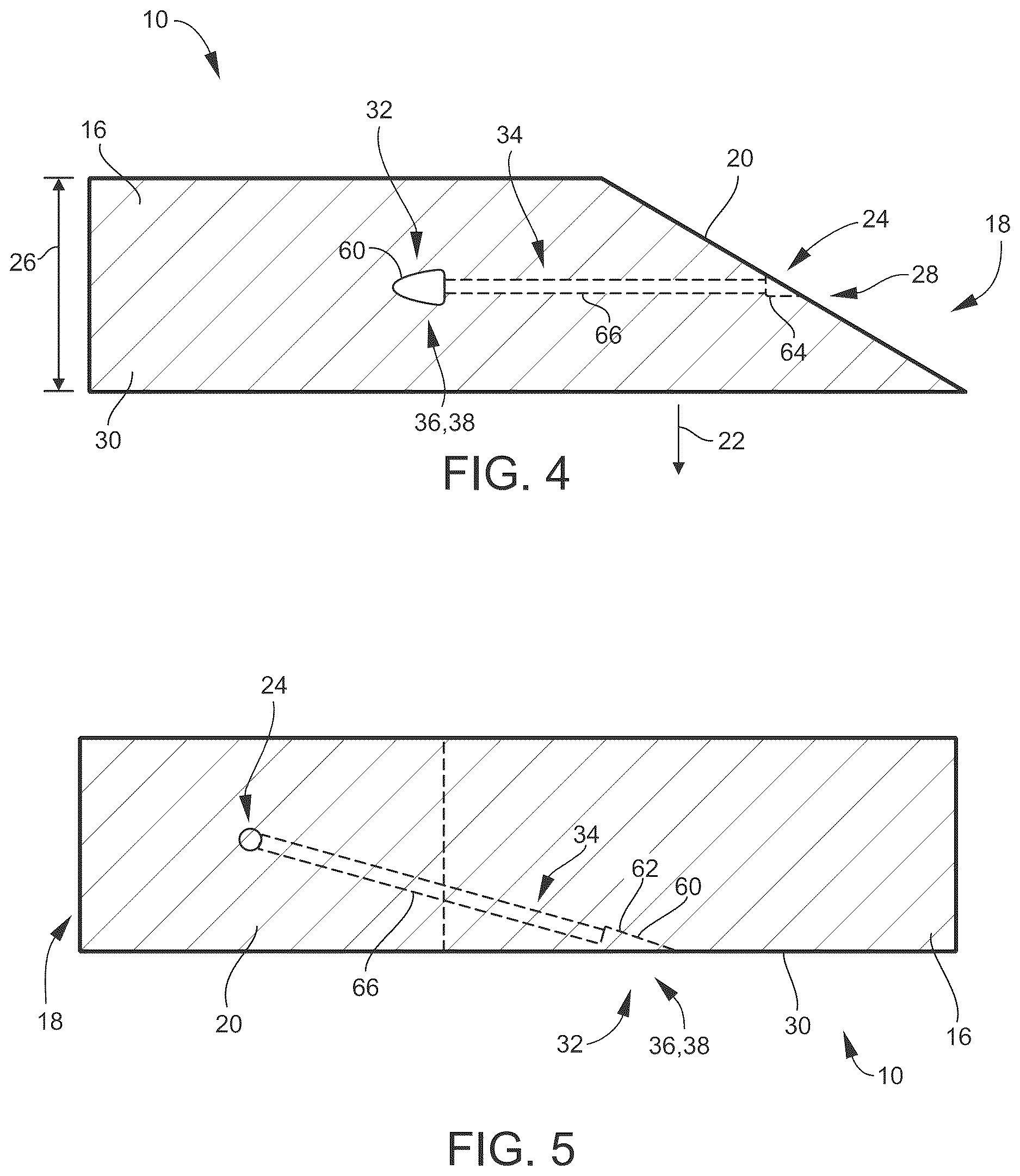 Patent US12616182 Figure 3 – Angled planar board and set configured to avoid fishing line entanglement