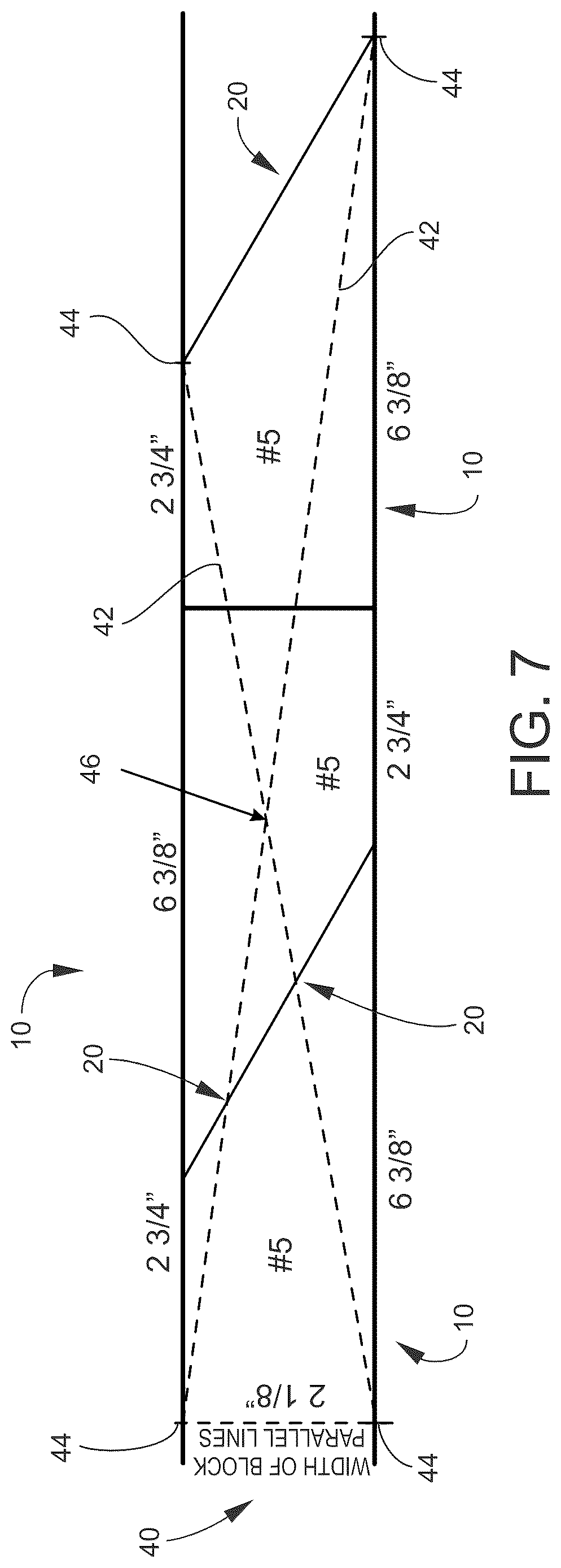 Patent US12616182 Figure 5 – Angled planar board and set configured to avoid fishing line entanglement