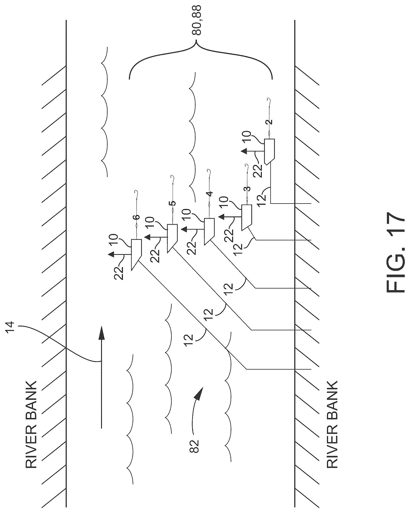 Patent US12616182 Figure 11 – Angled planar board and set configured to avoid fishing line entanglement