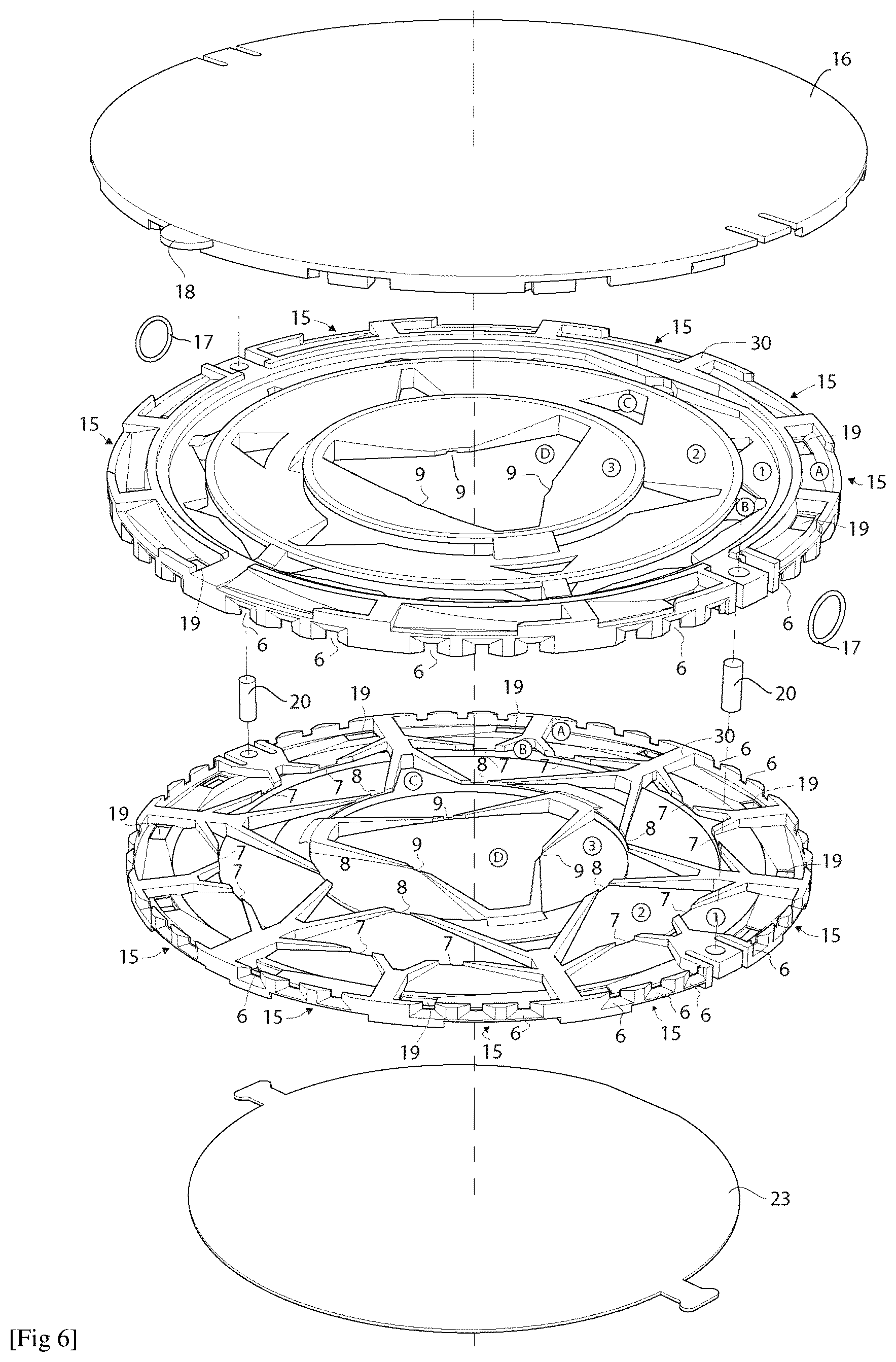 Patent US12616186 Figure 5 – Labyrinth for capturing and destroying mosquito larvae