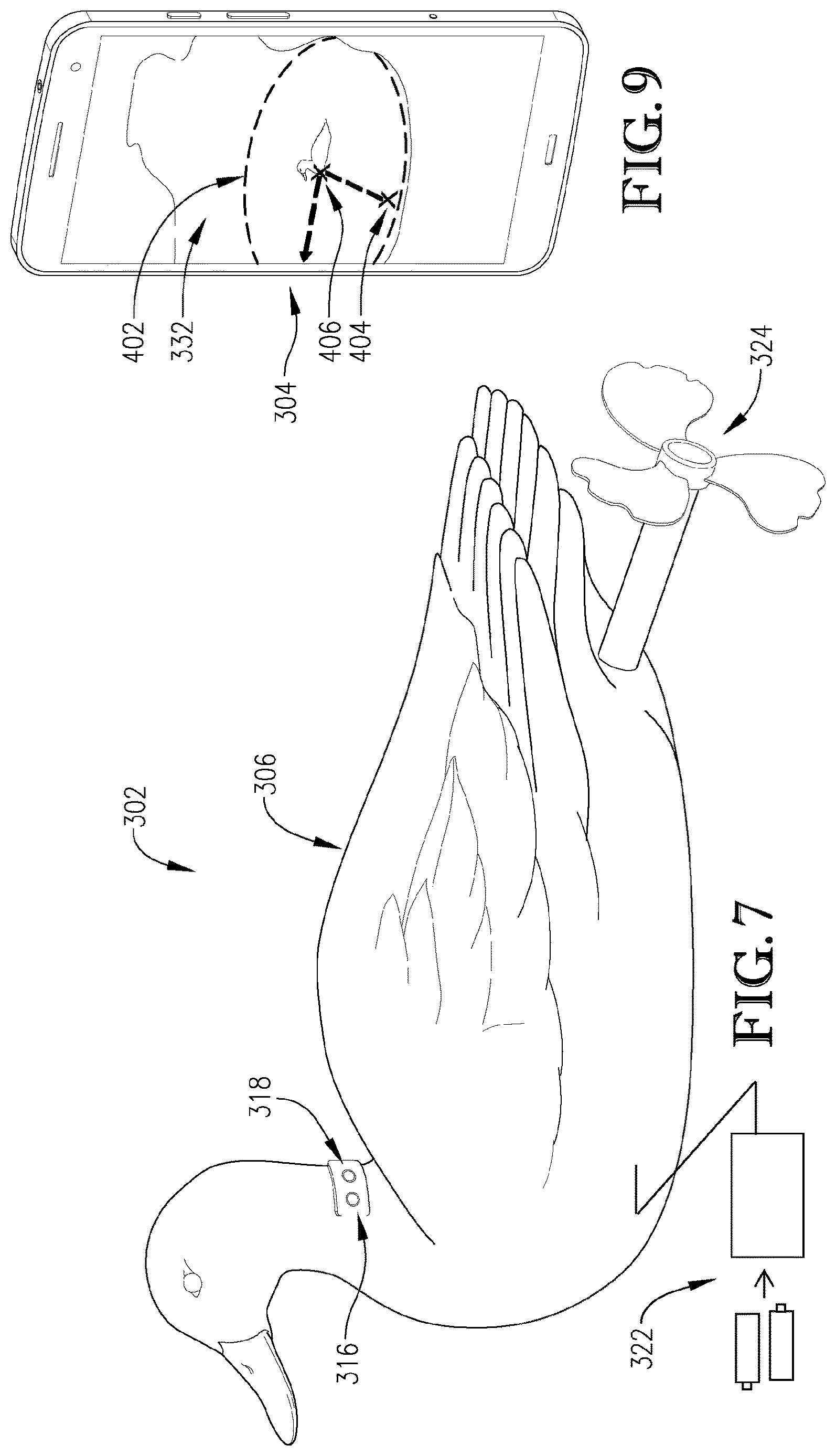 Patent US12616189 Figure 5 – Game decoy system