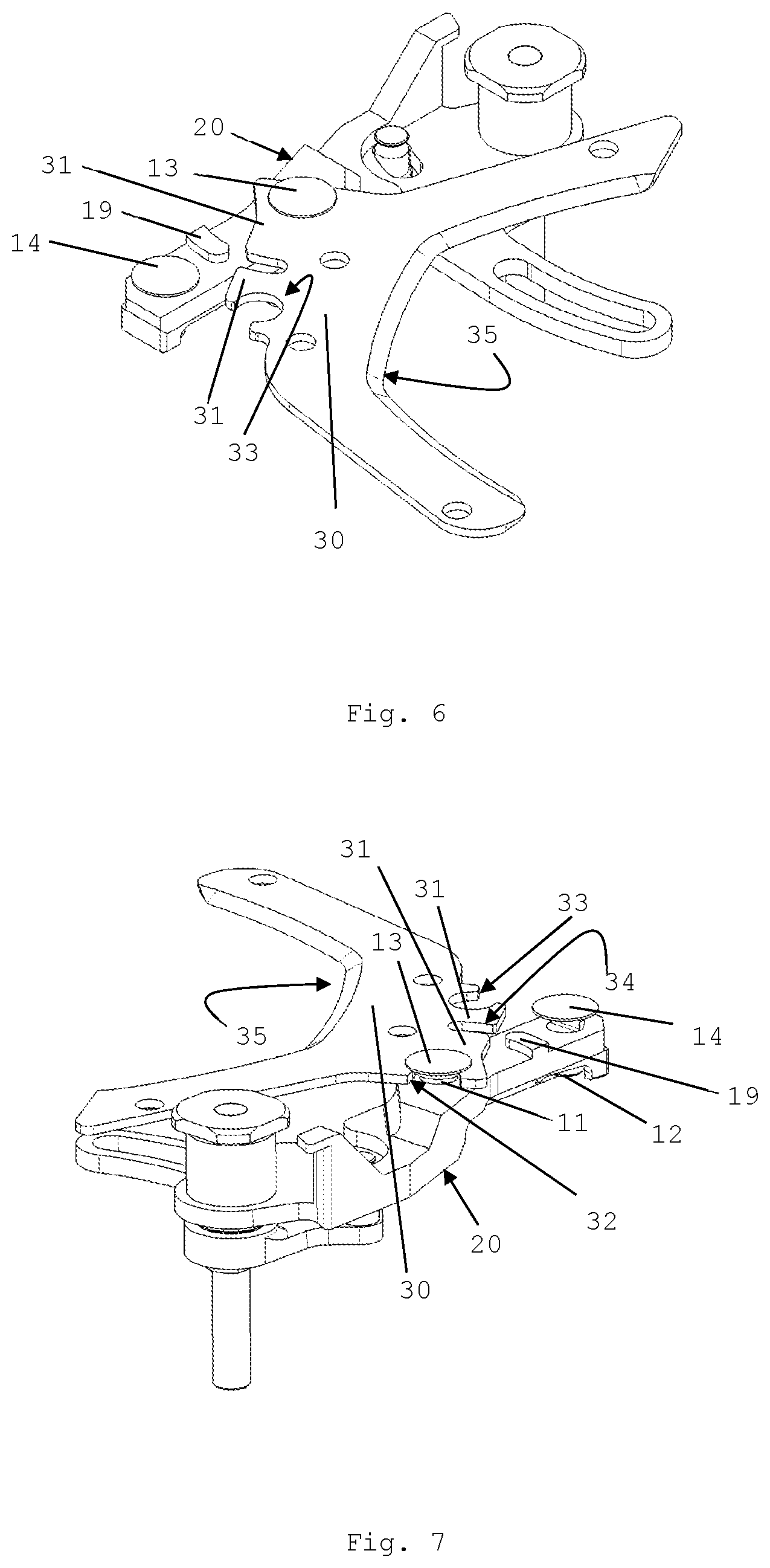 Patent US12616215 Figure 4 – Dismountable poultry processing knife and a mounting frame