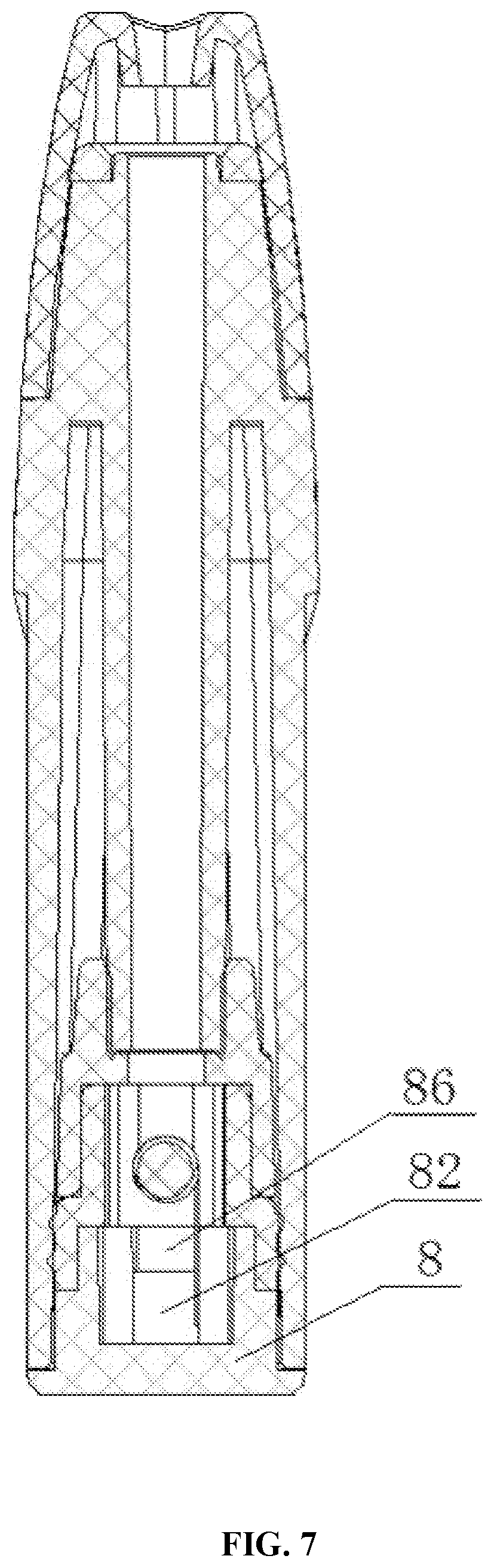 Patent US12616247 Figure 6 – Aerosol generating device and atomizer with improved airflow and leakage prevention