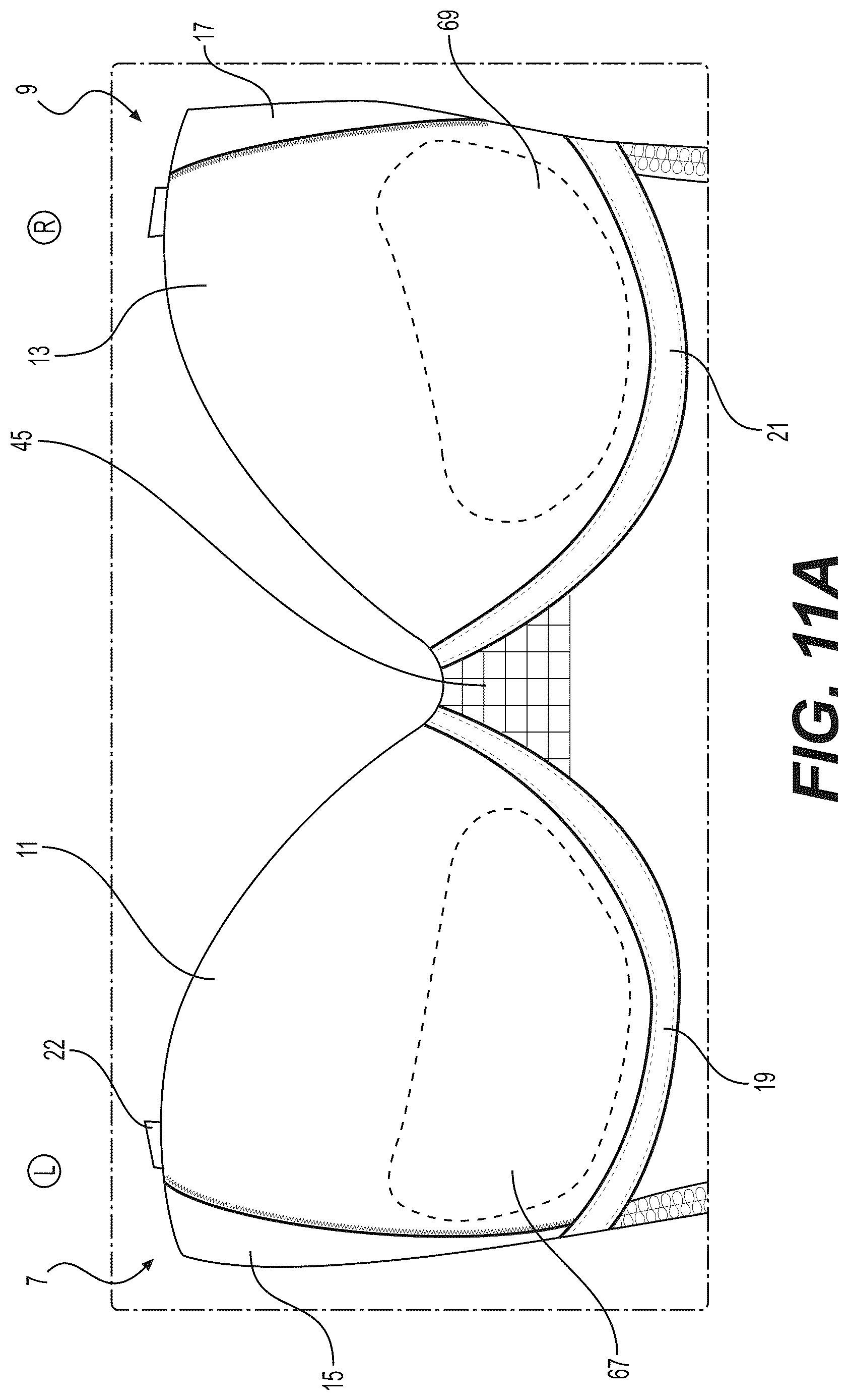 Patent US12616253 Figure 8 – Shaping garment with fit-adjustable brassiere portion