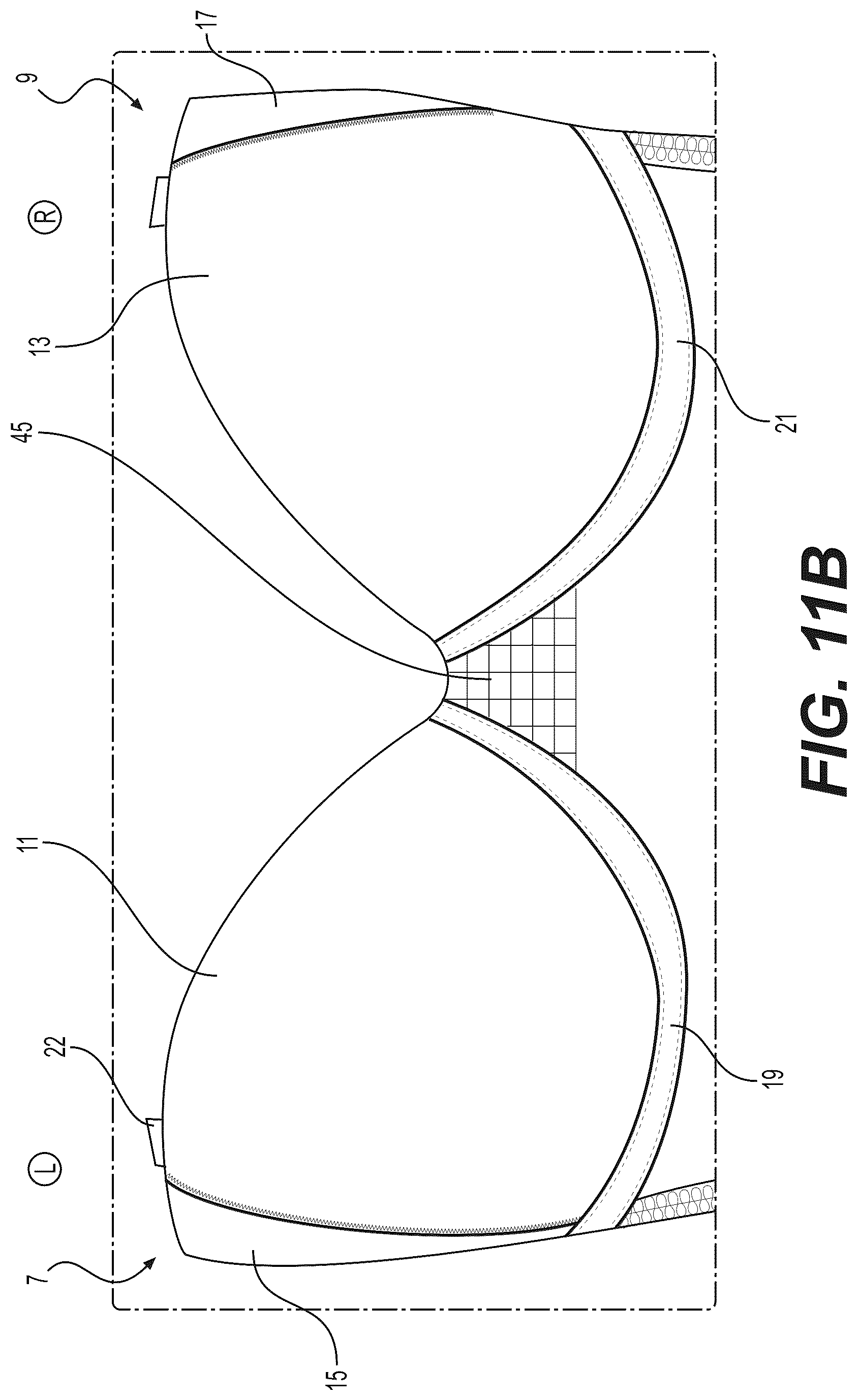 Patent US12616253 Figure 9 – Shaping garment with fit-adjustable brassiere portion