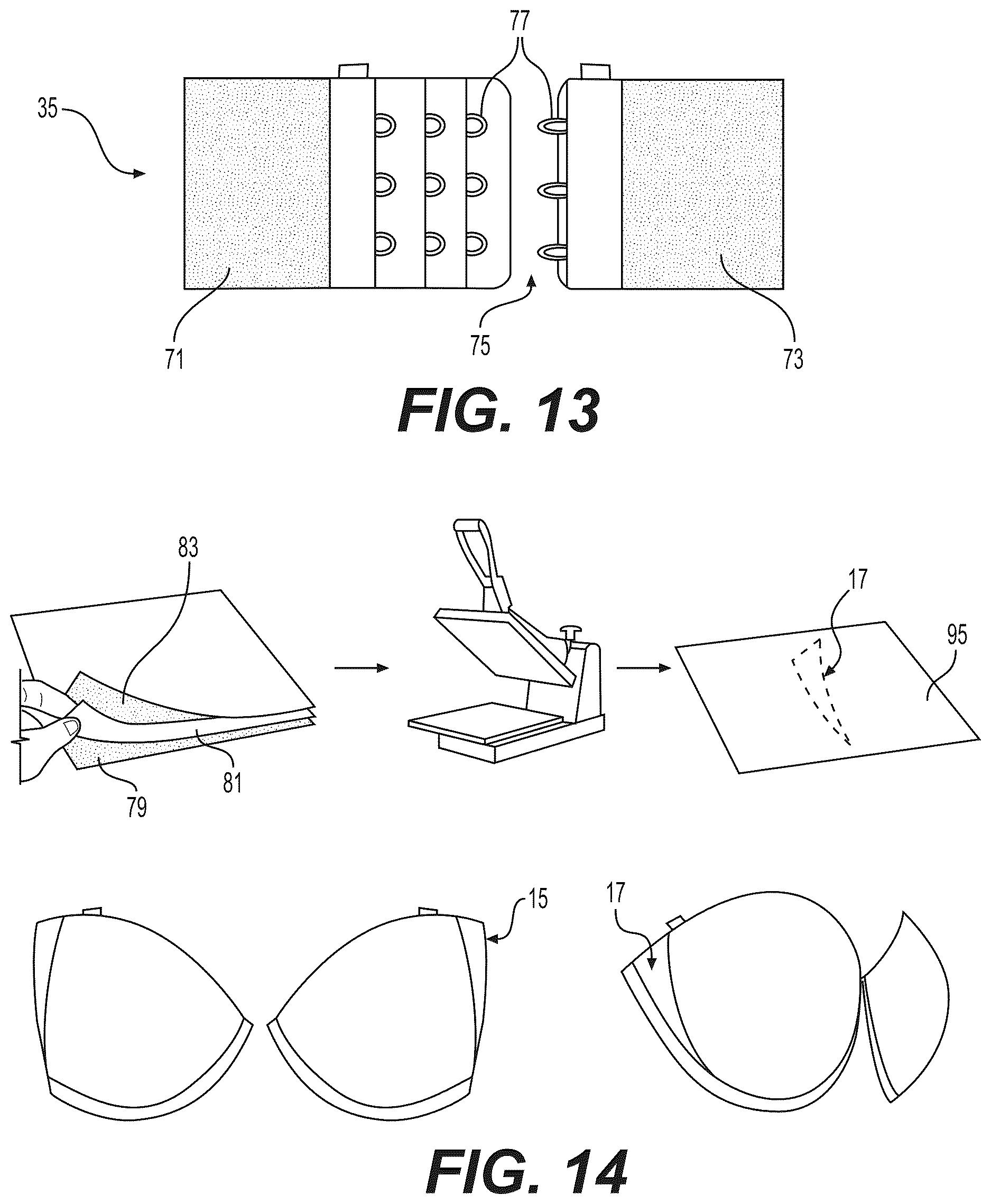 Patent US12616253 Figure 11 – Shaping garment with fit-adjustable brassiere portion
