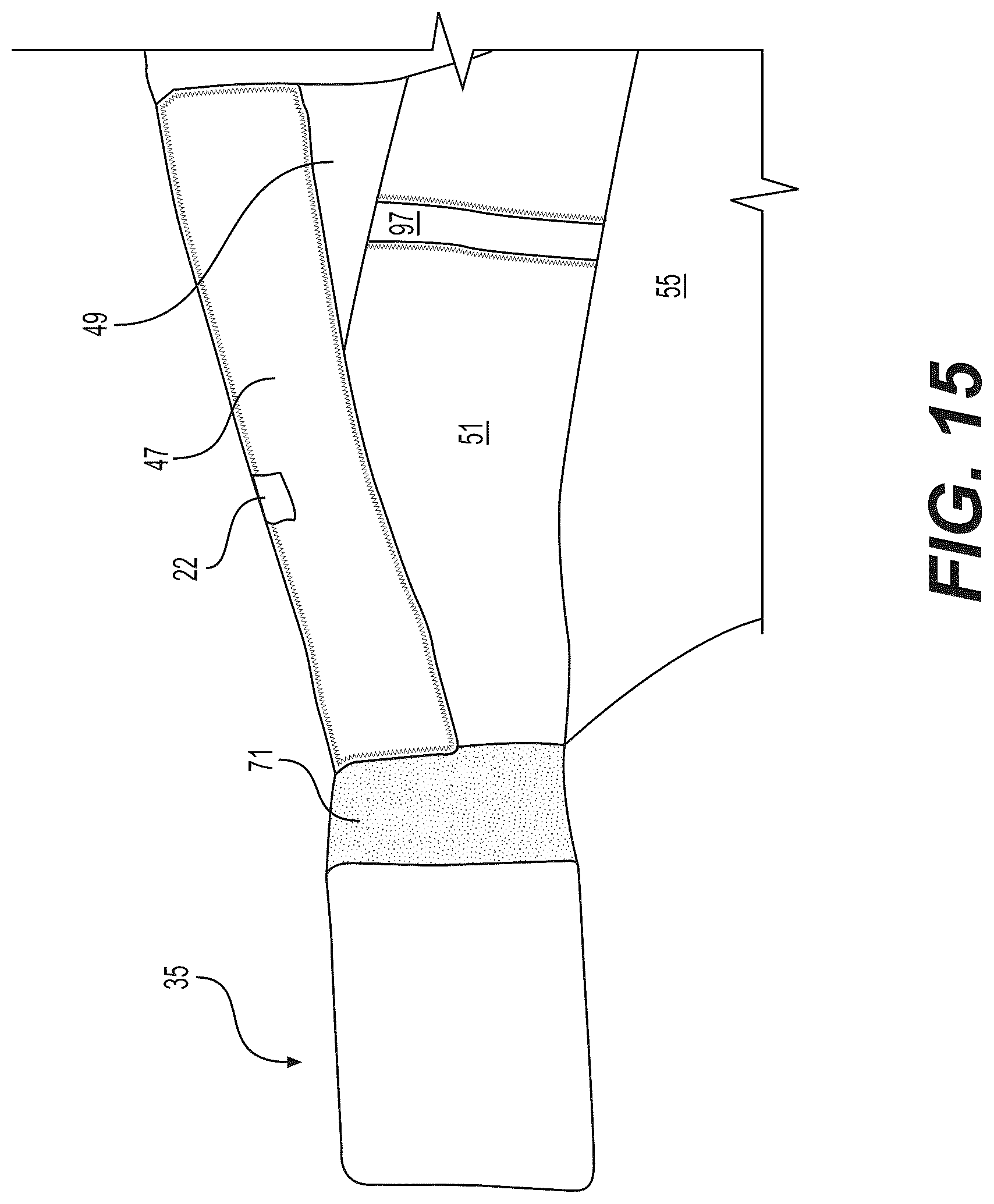 Patent US12616253 Figure 12 – Shaping garment with fit-adjustable brassiere portion