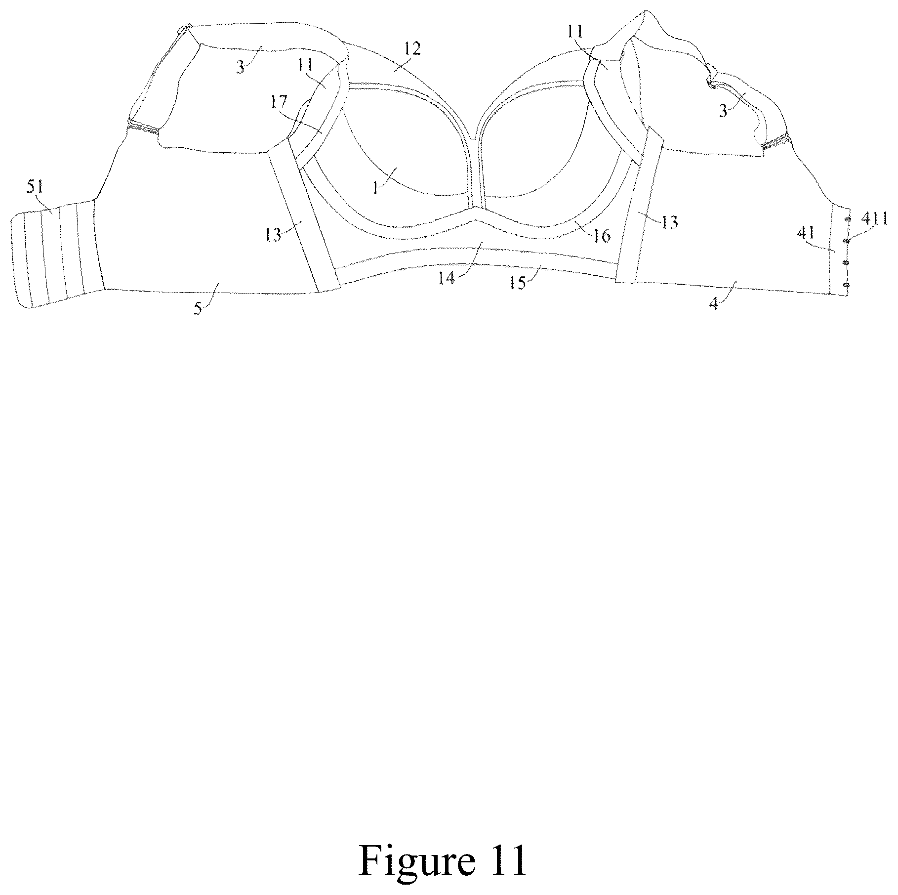 Patent US12616254 Figure 11 – Convenient adjustable shaper bra