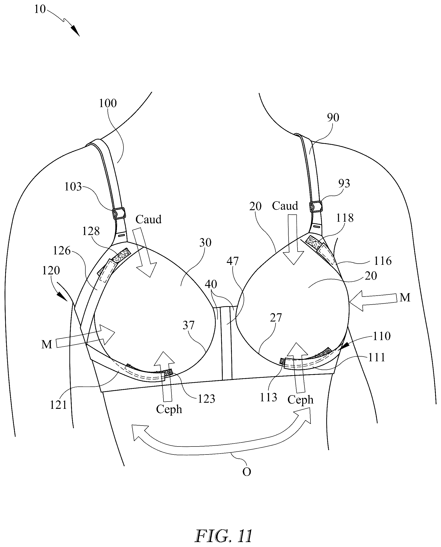 Patent US12616256 Figure 13 – Breast support garment