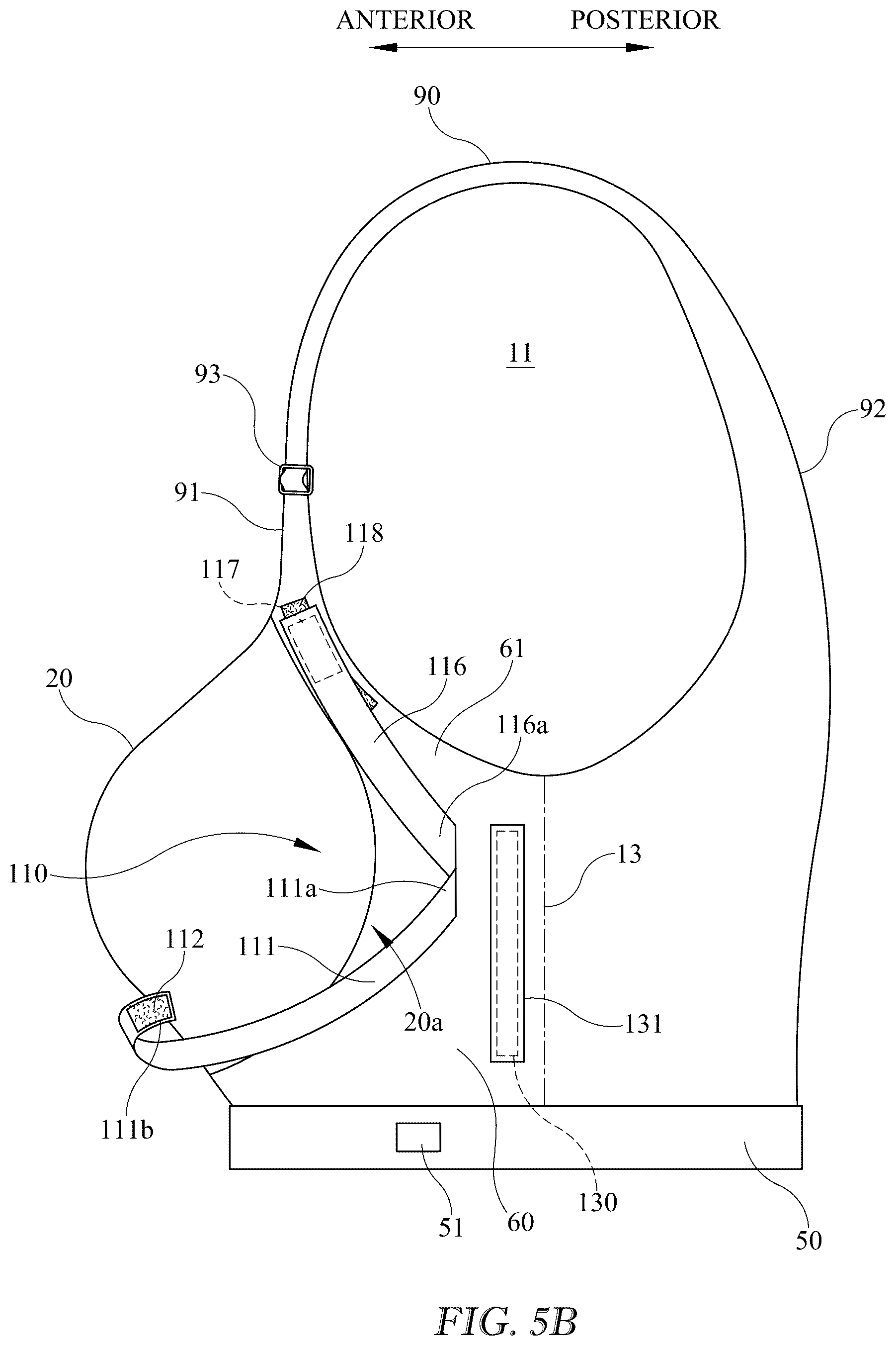 Patent US12616257 Figure 5 – Breast support garment