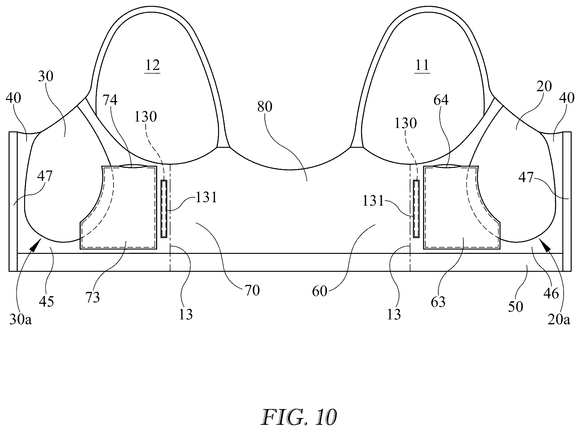 Patent US12616257 Figure 12 – Breast support garment
