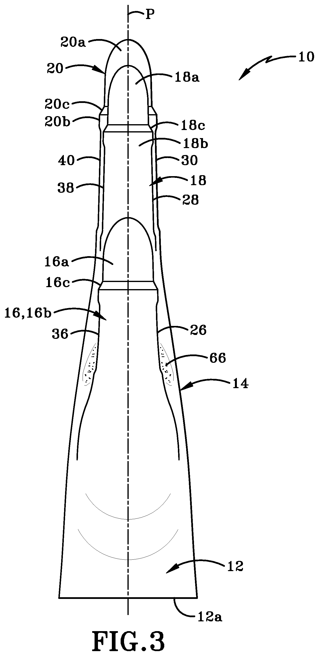 Patent US12616259 Figure 3 – Glove with longitudinal finger stays and textured finger and thumb crotches