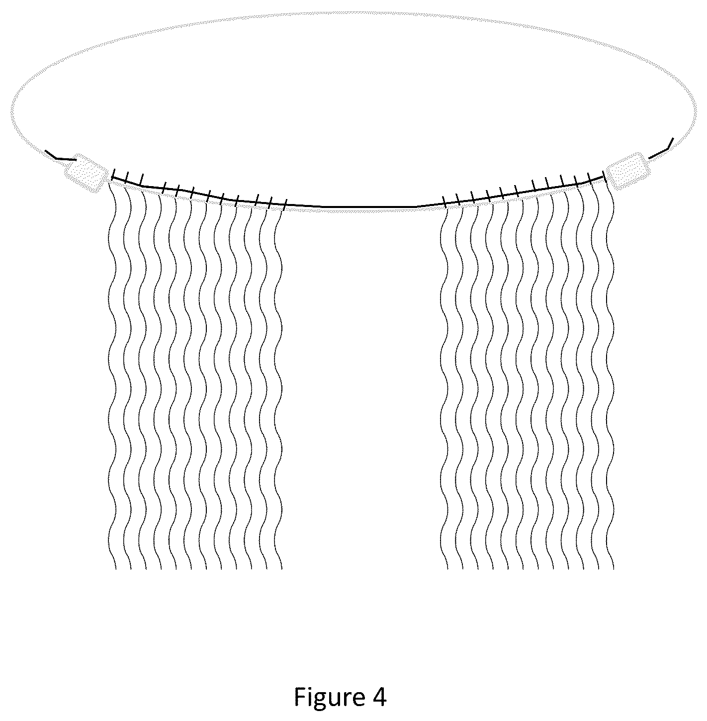 Patent US12616263 Figure 4 – Supplemental face framing hair attachment for circular hair extensions