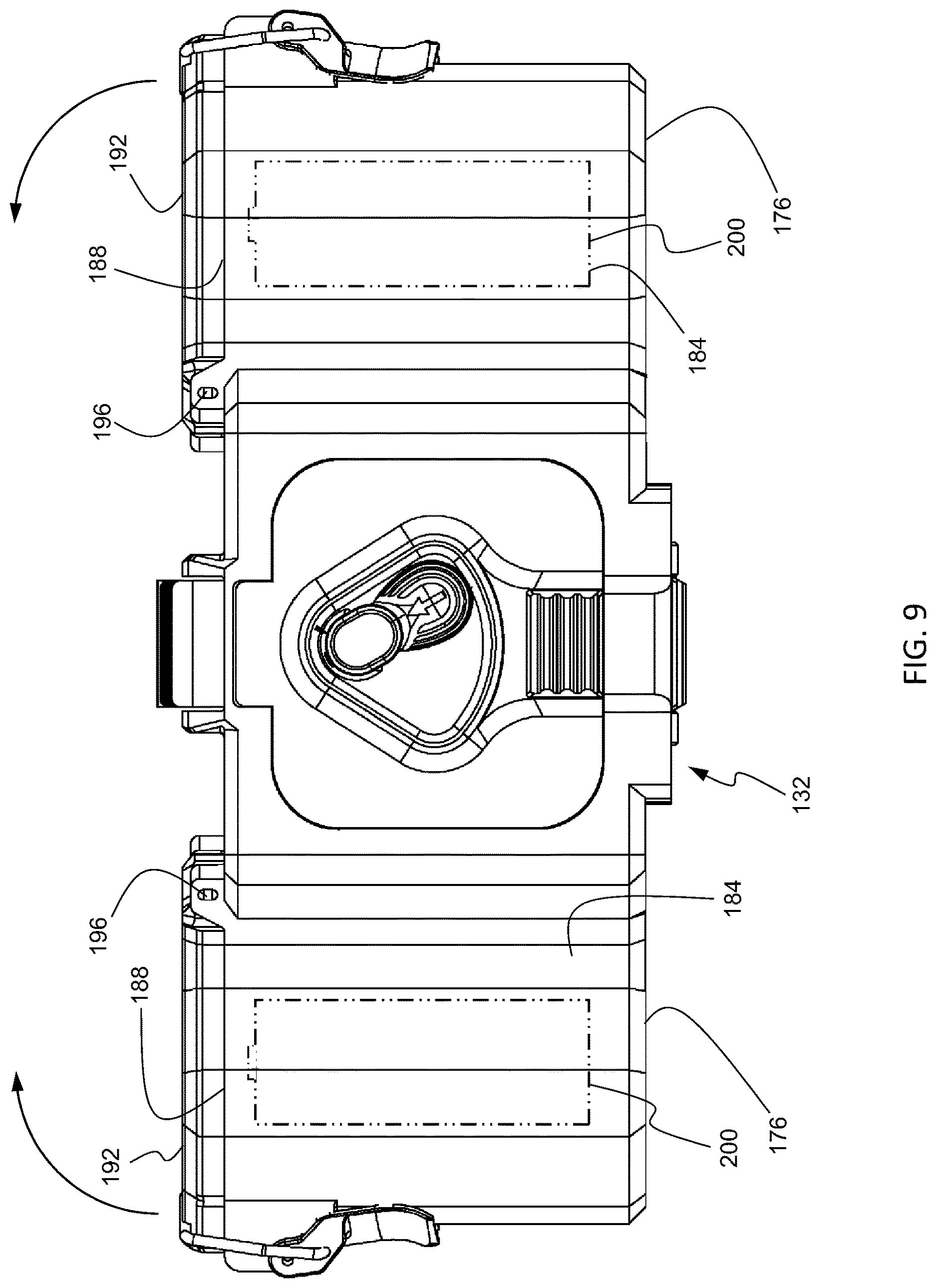 Patent US12616265 Figure 8 – Bridge link battery system for helmet mount assembly
