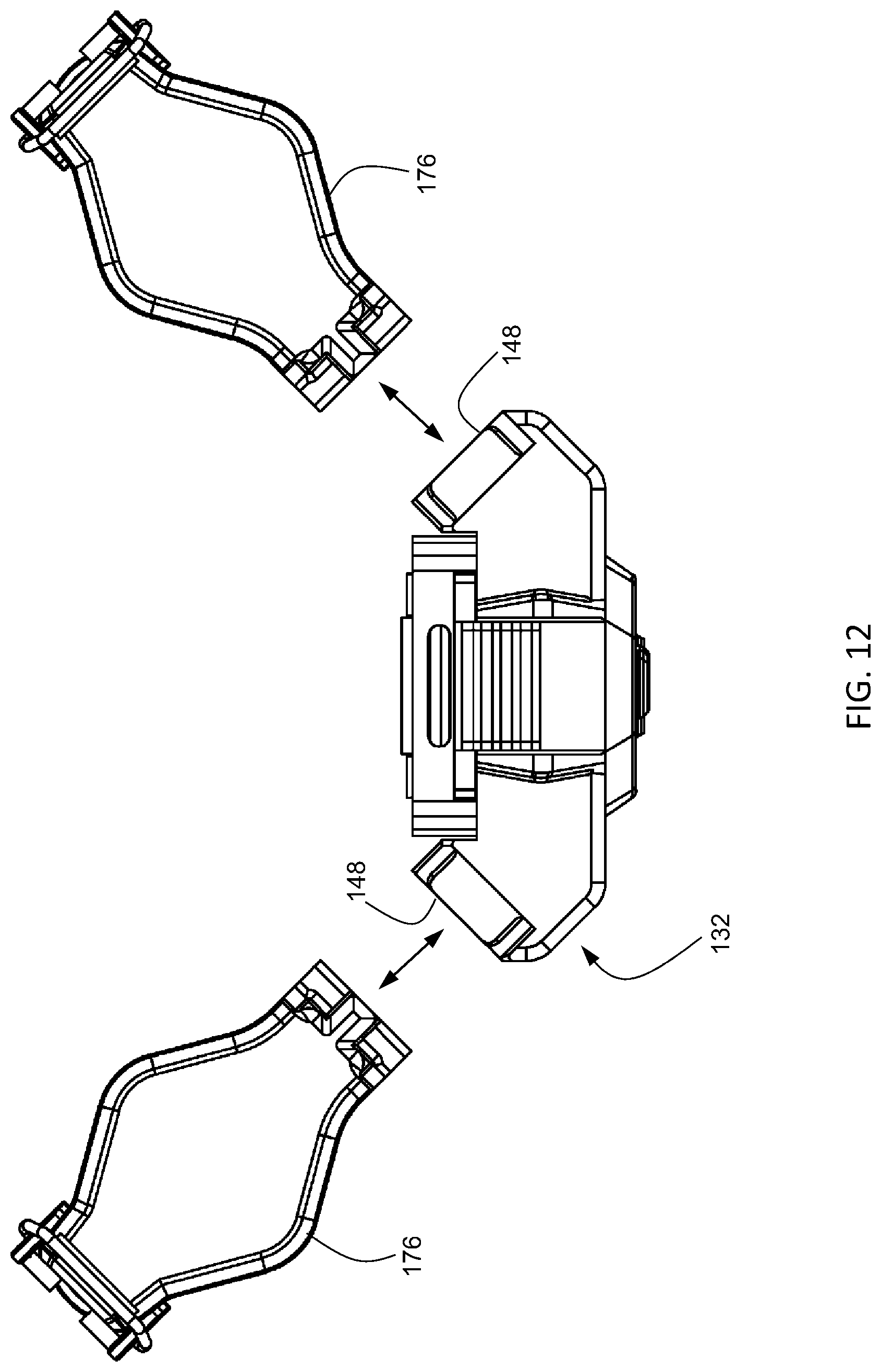 Patent US12616265 Figure 11 – Bridge link battery system for helmet mount assembly