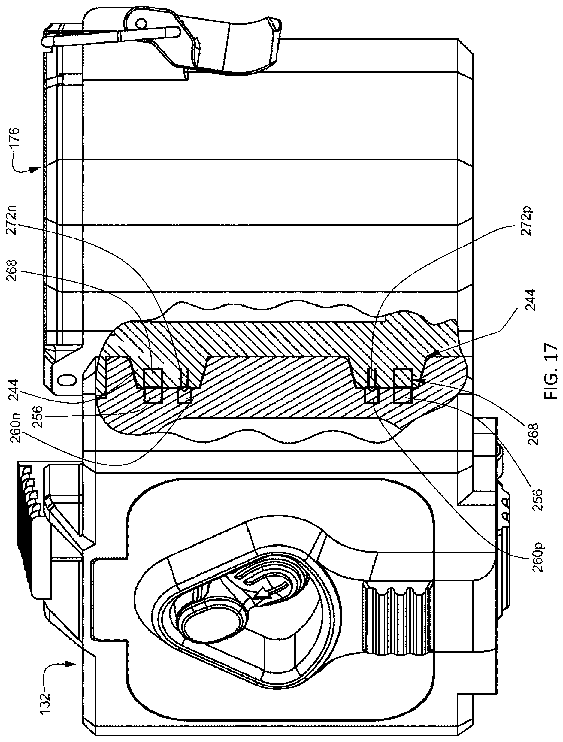 Patent US12616265 Figure 16 – Bridge link battery system for helmet mount assembly