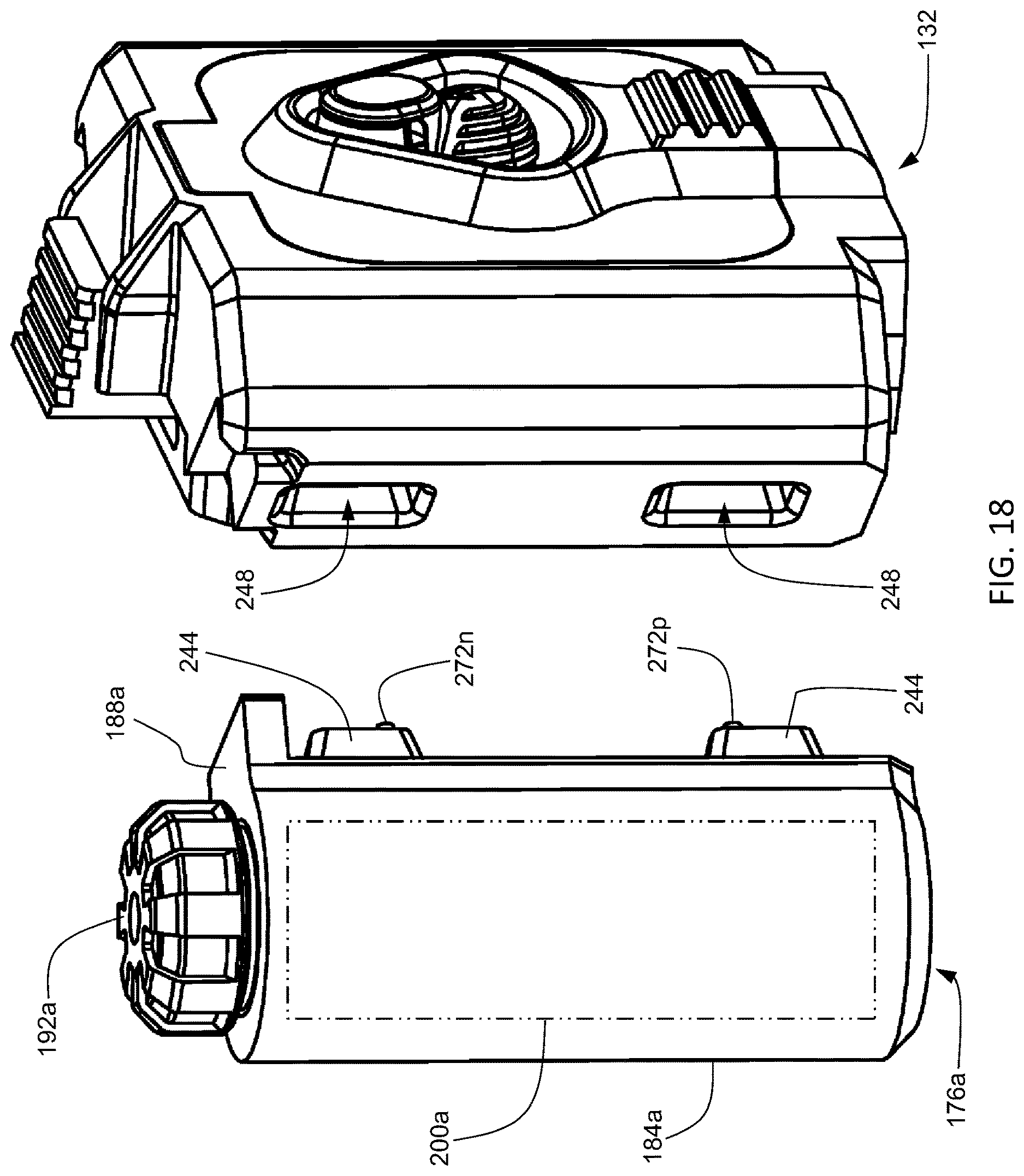 Patent US12616265 Figure 17 – Bridge link battery system for helmet mount assembly