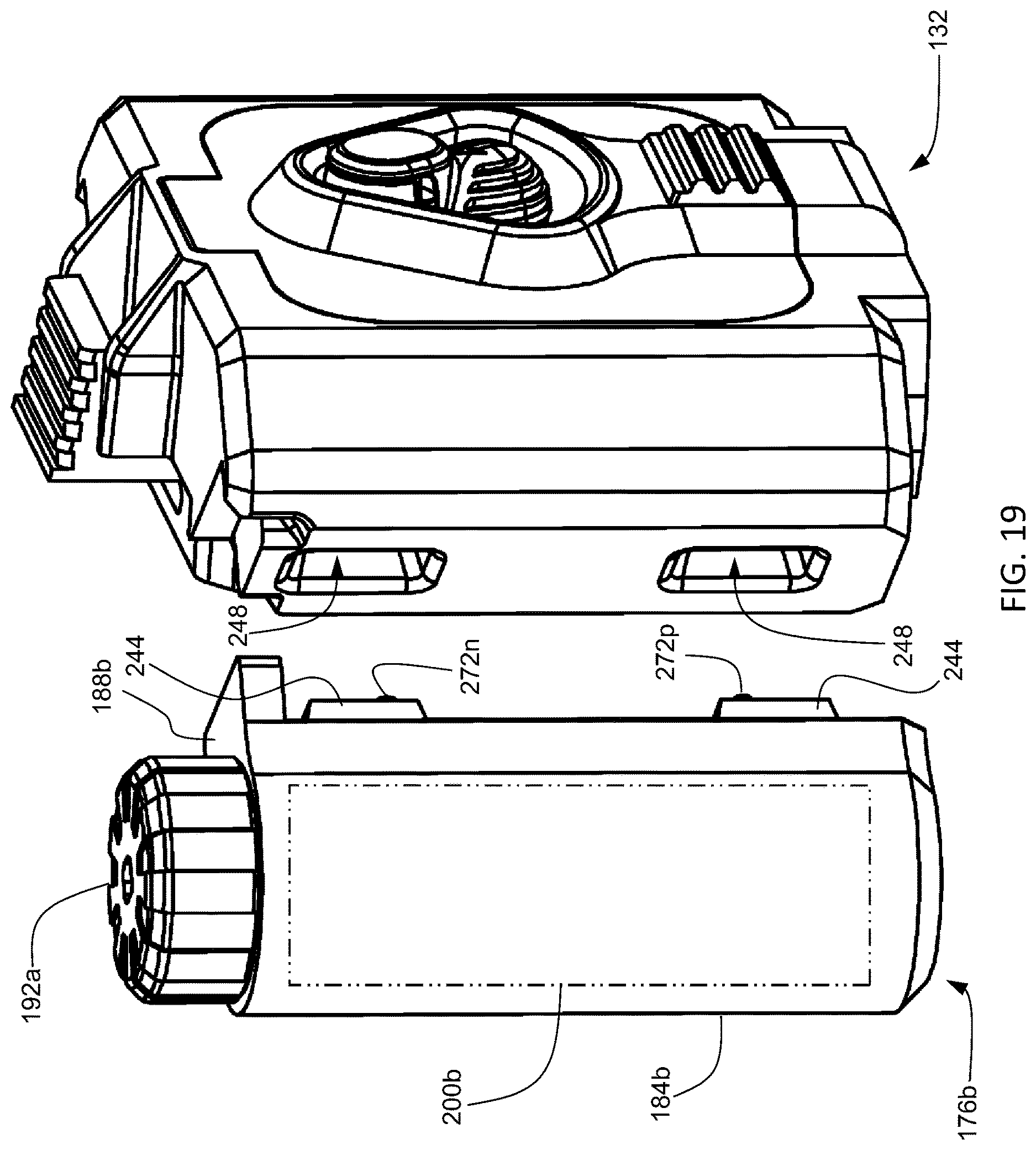 Patent US12616265 Figure 18 – Bridge link battery system for helmet mount assembly
