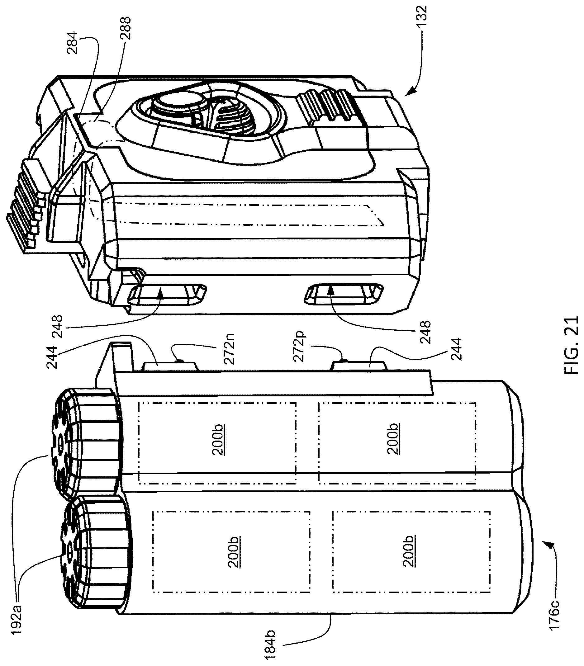 Patent US12616265 Figure 20 – Bridge link battery system for helmet mount assembly