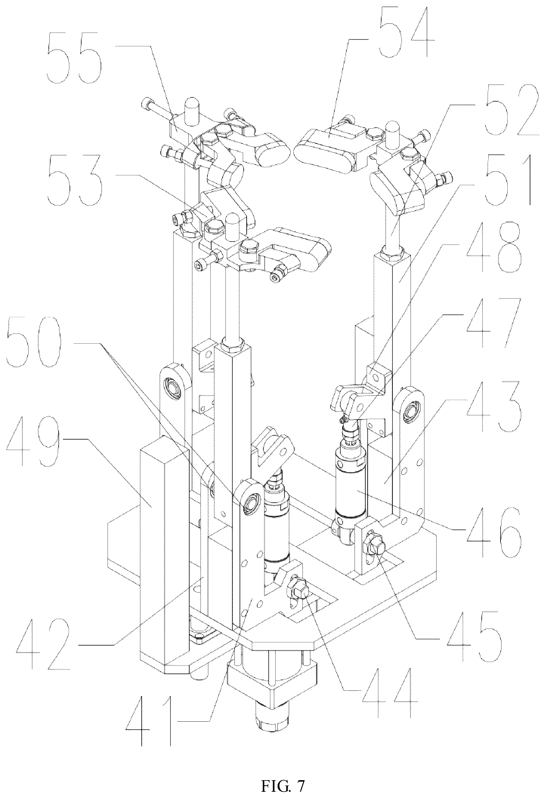 Patent US12616269 Figure 7 – Multi-station rotating hat ironing machine for hat making industry