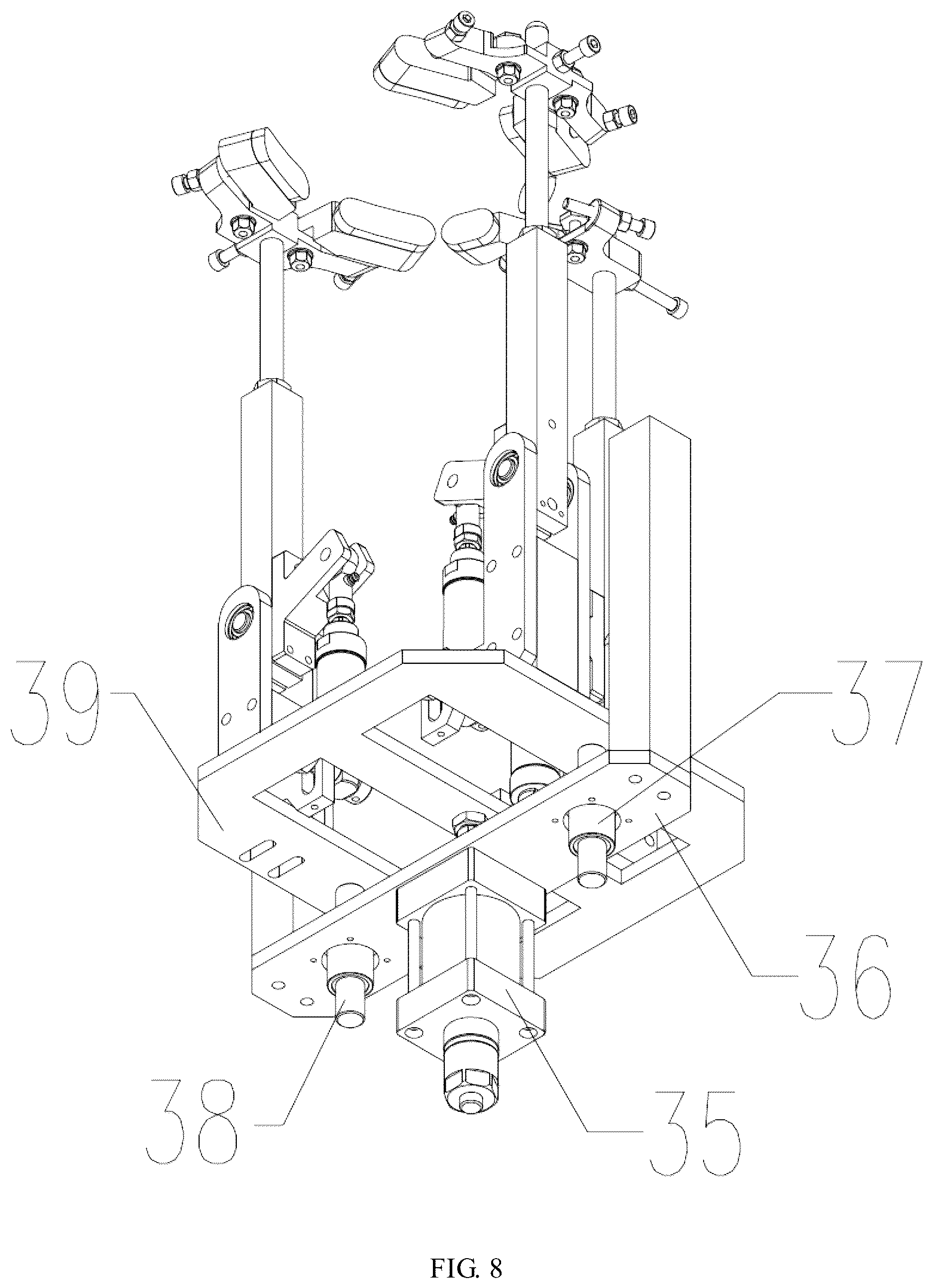 Patent US12616269 Figure 8 – Multi-station rotating hat ironing machine for hat making industry
