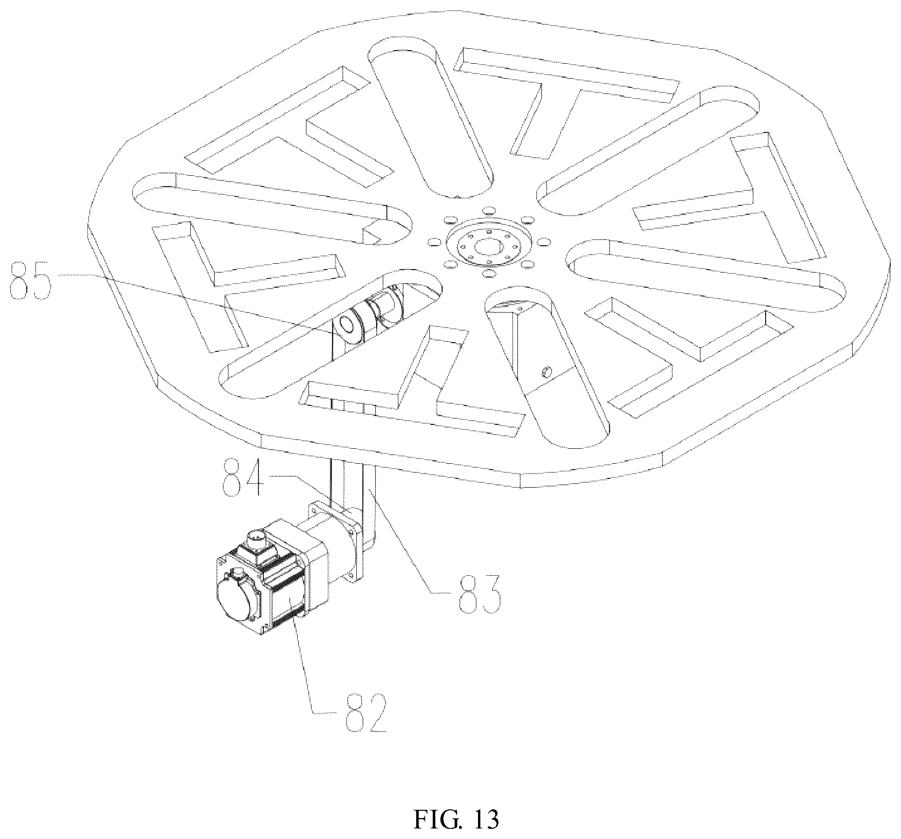 Patent US12616269 Figure 13 – Multi-station rotating hat ironing machine for hat making industry