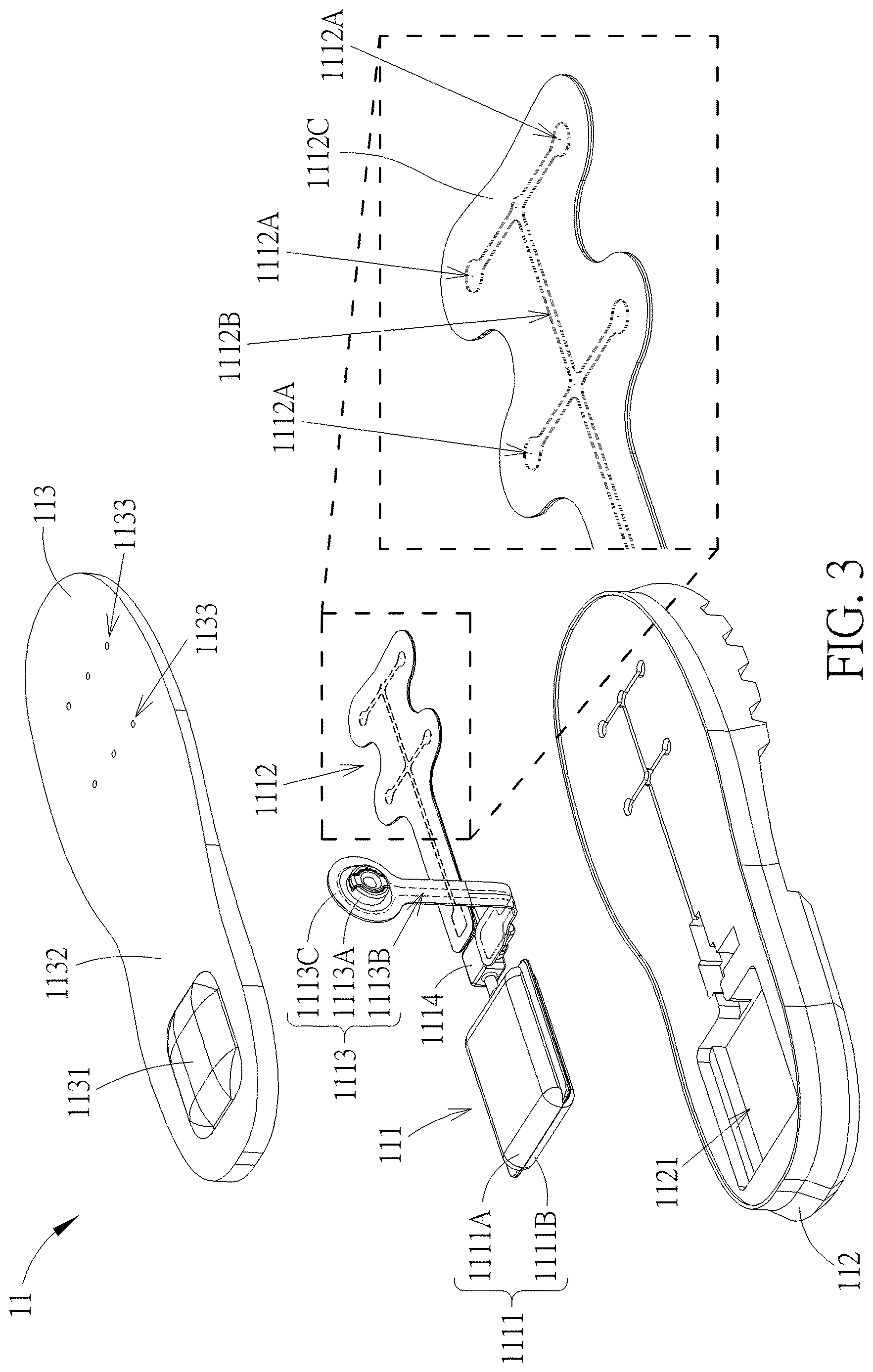 Patent US12616271 Figure 3 – Climate control system for a shoe and related shoe sole