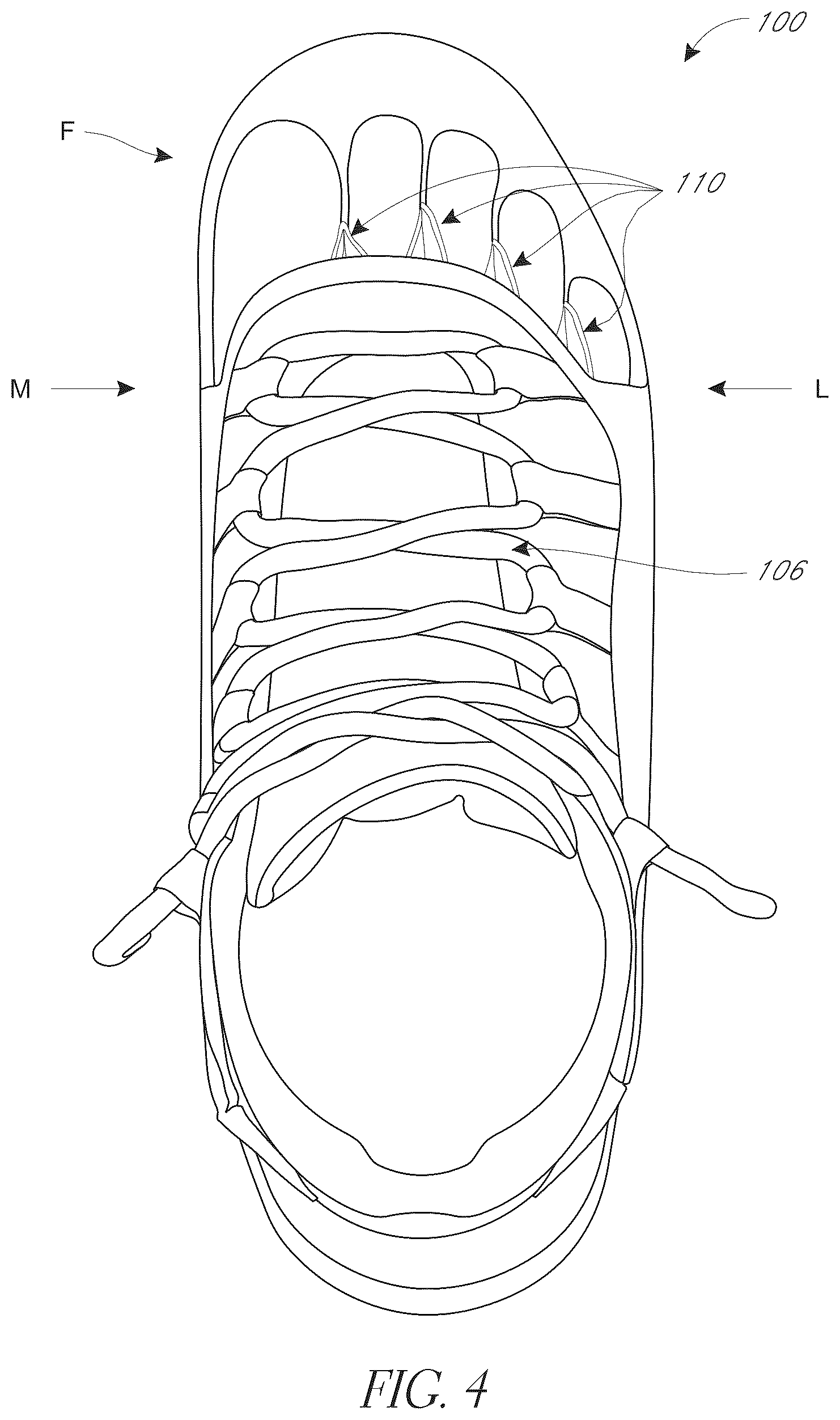Patent US12616273 Figure 4 – Shoe with improved stability