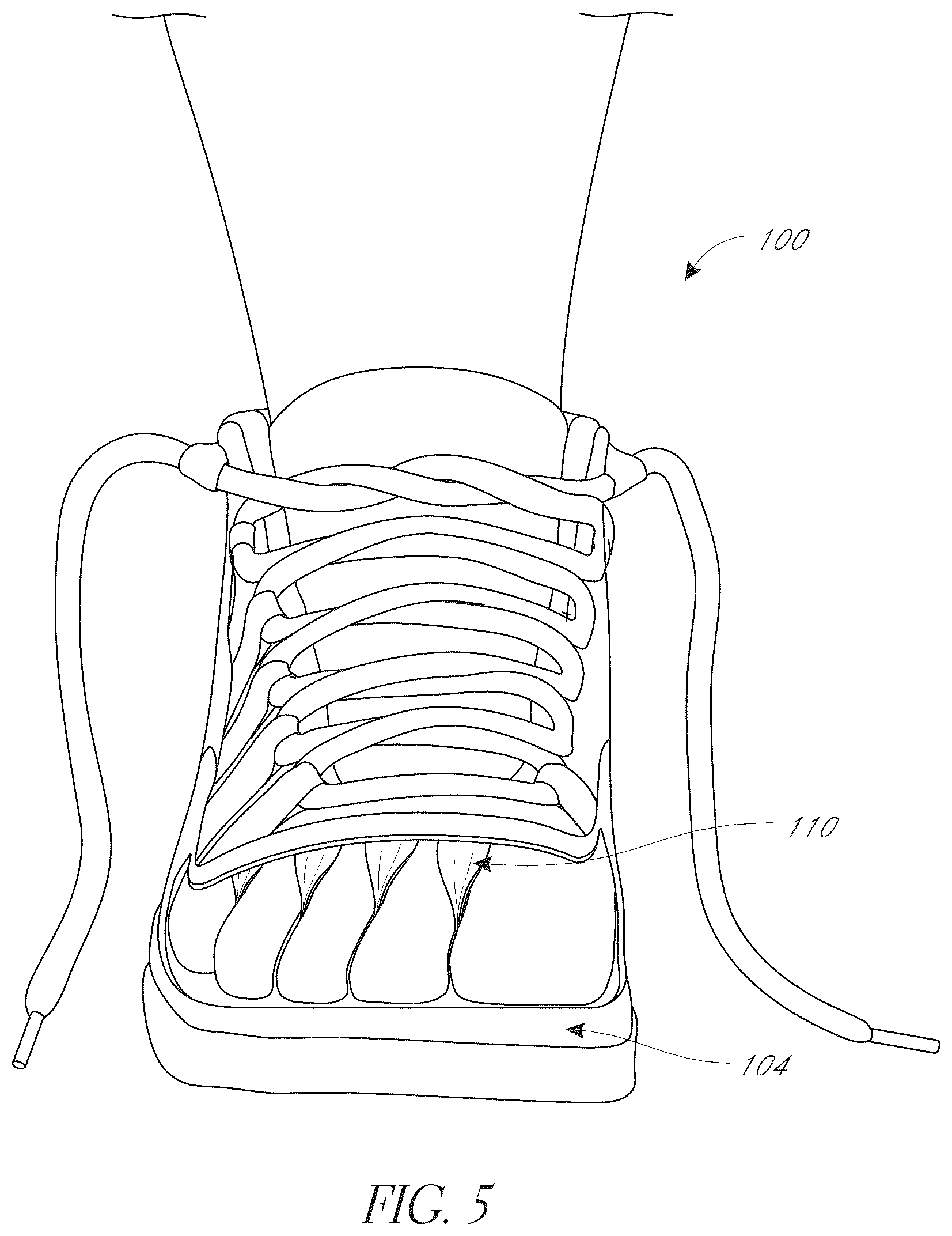 Patent US12616273 Figure 5 – Shoe with improved stability