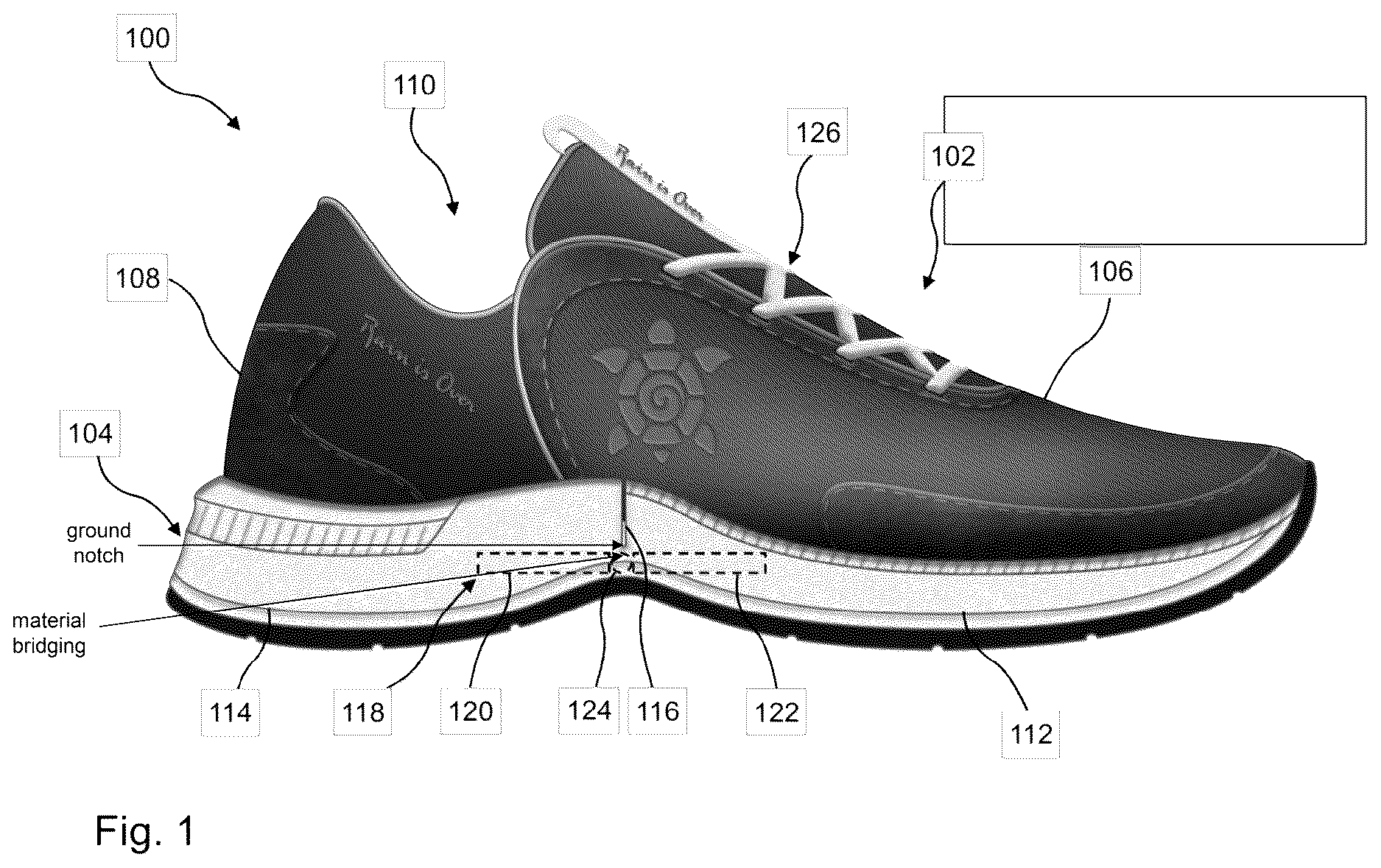Patent US12616275 — Bendable shoe — Figure 1