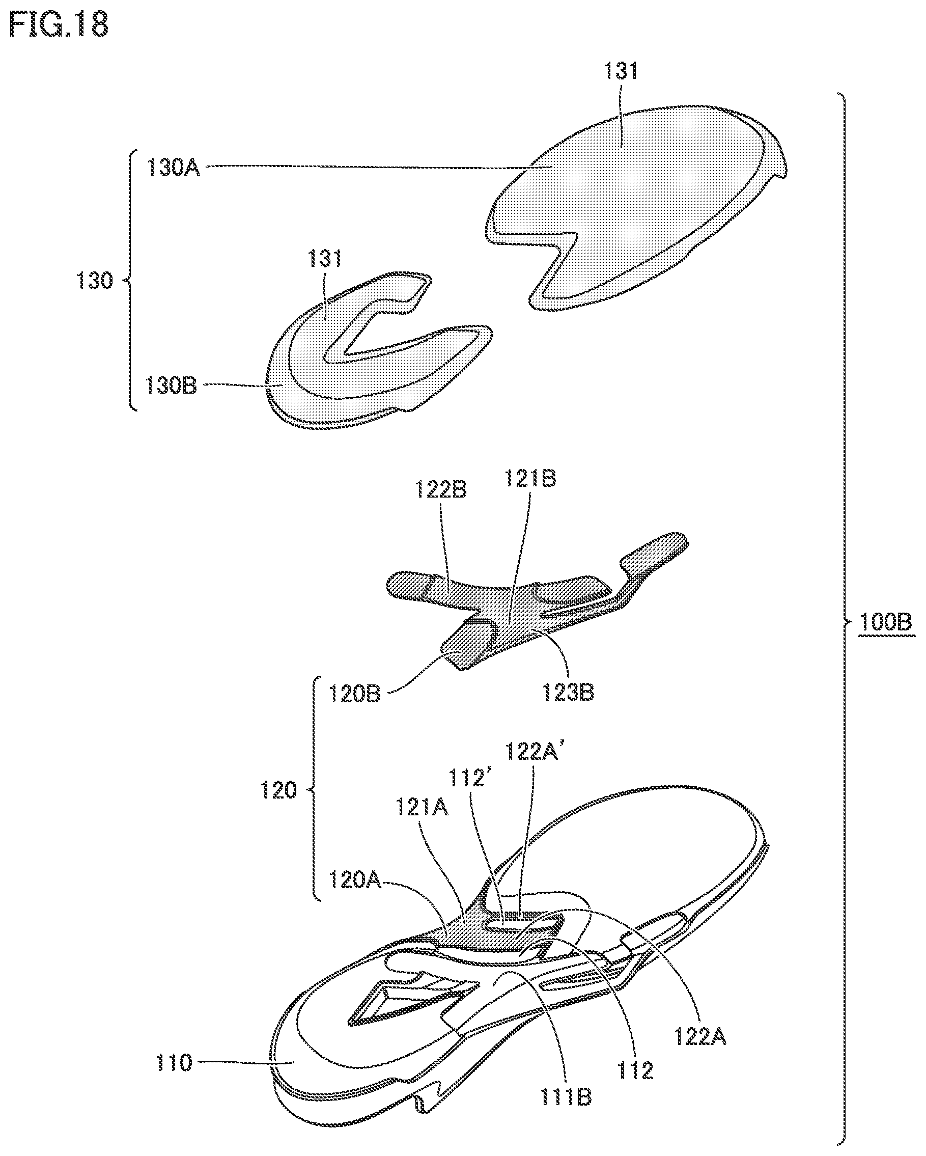 Patent US12616276 Figure 15 – Shoe sole and shoe