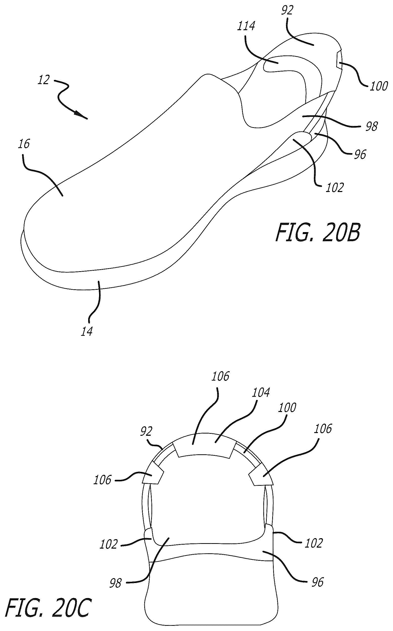 Patent US12616277 Figure 15 – Footwear heel counter for easier foot entry or removal