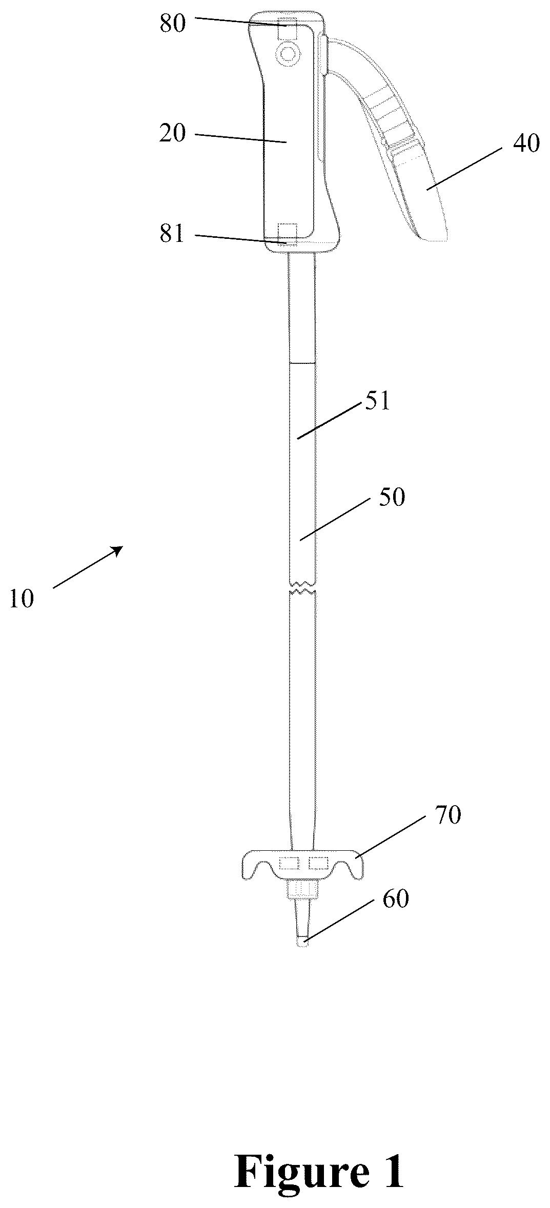 Patent US12616283 Figure 1 – Magnetic modular ski poles