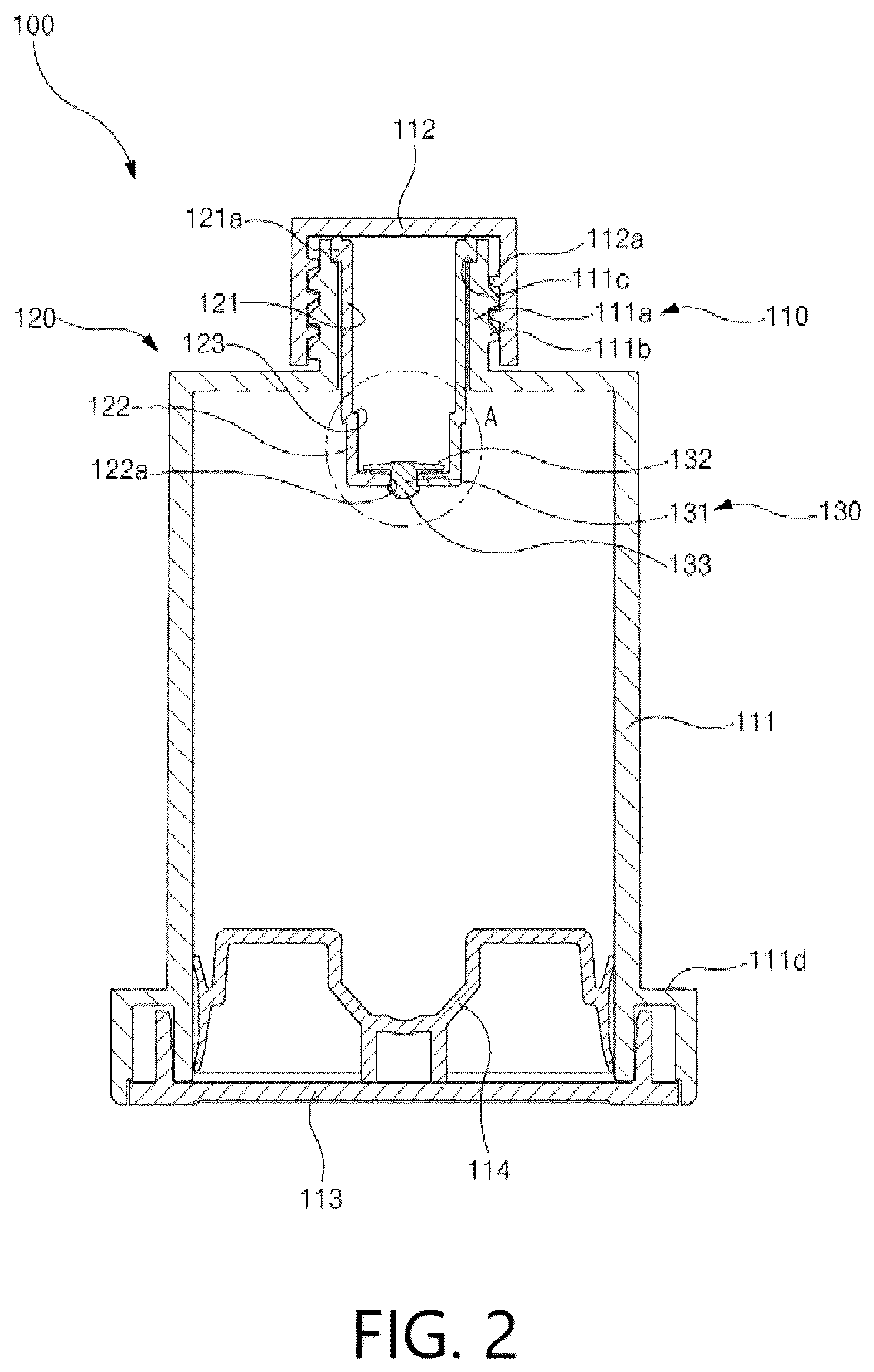 Patent US12616288 Figure 2 – Cosmetic refill container and cosmetic container having the same