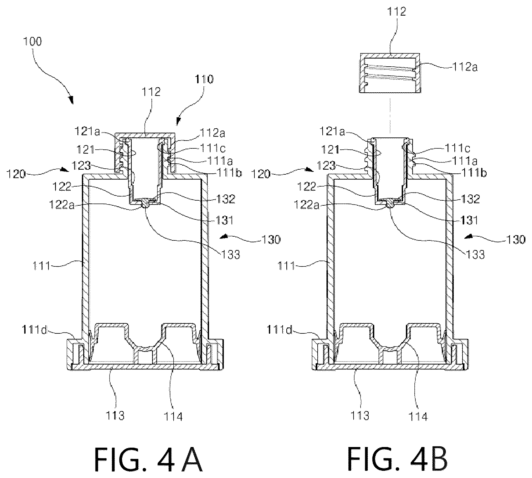 Patent US12616288 Figure 4 – Cosmetic refill container and cosmetic container having the same