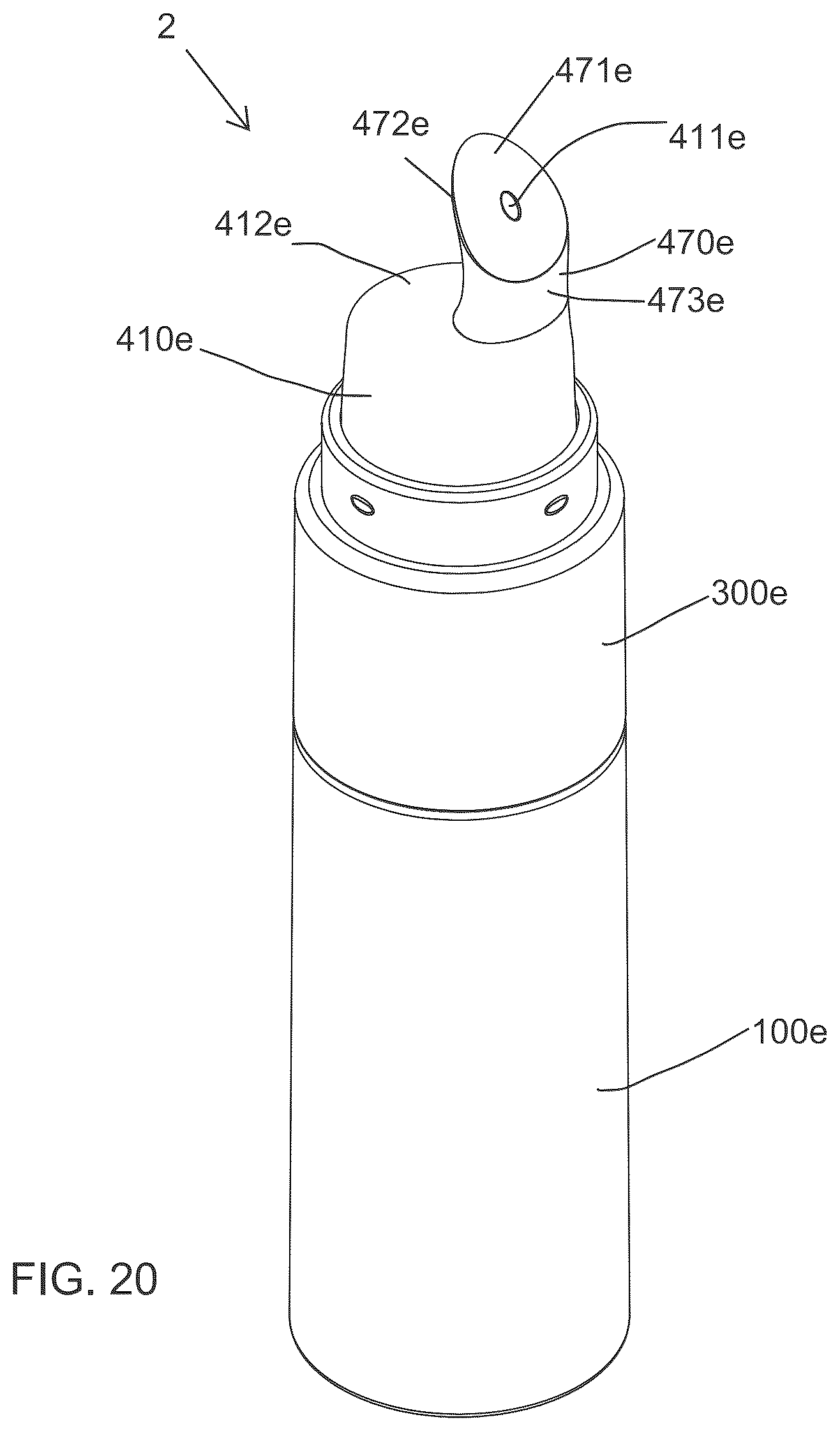Patent US12616289 Figure 9 – Cosmetic package with dual dispensing of a fluid product