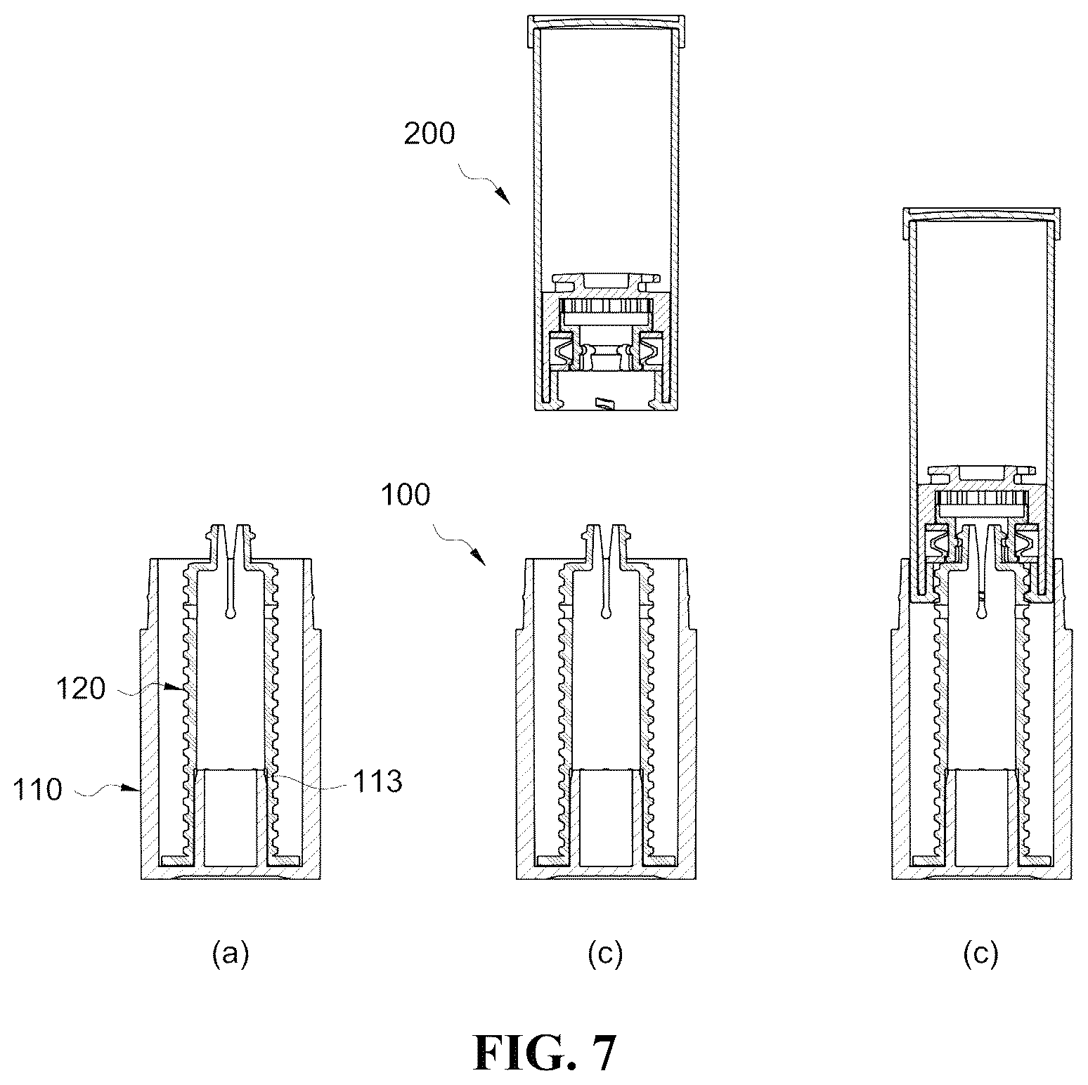 Patent US12616291 Figure 7 – Refillable stick-type content container