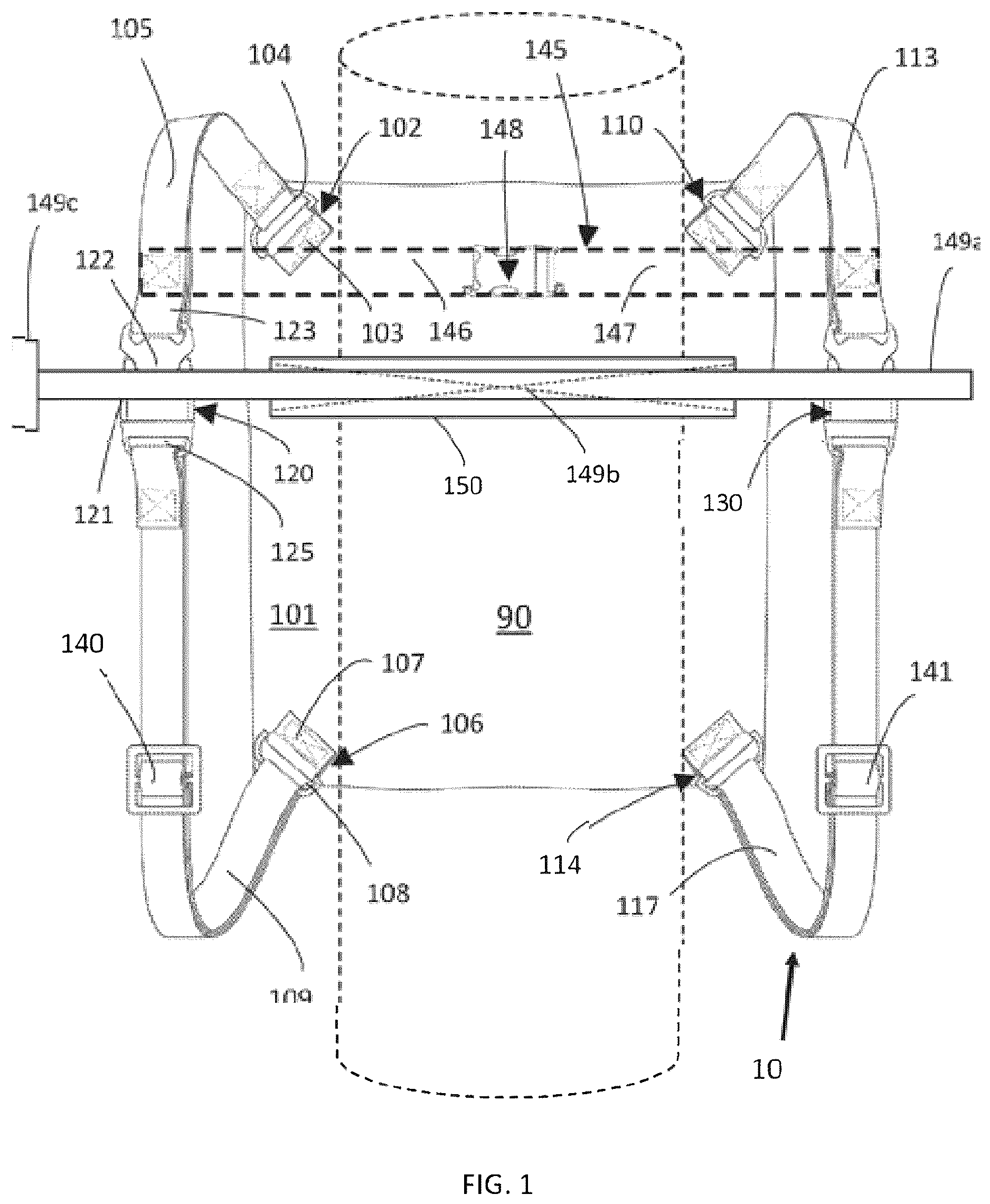 Patent US12616293 — Smart strap for carrying unwieldy objects — Figure 1