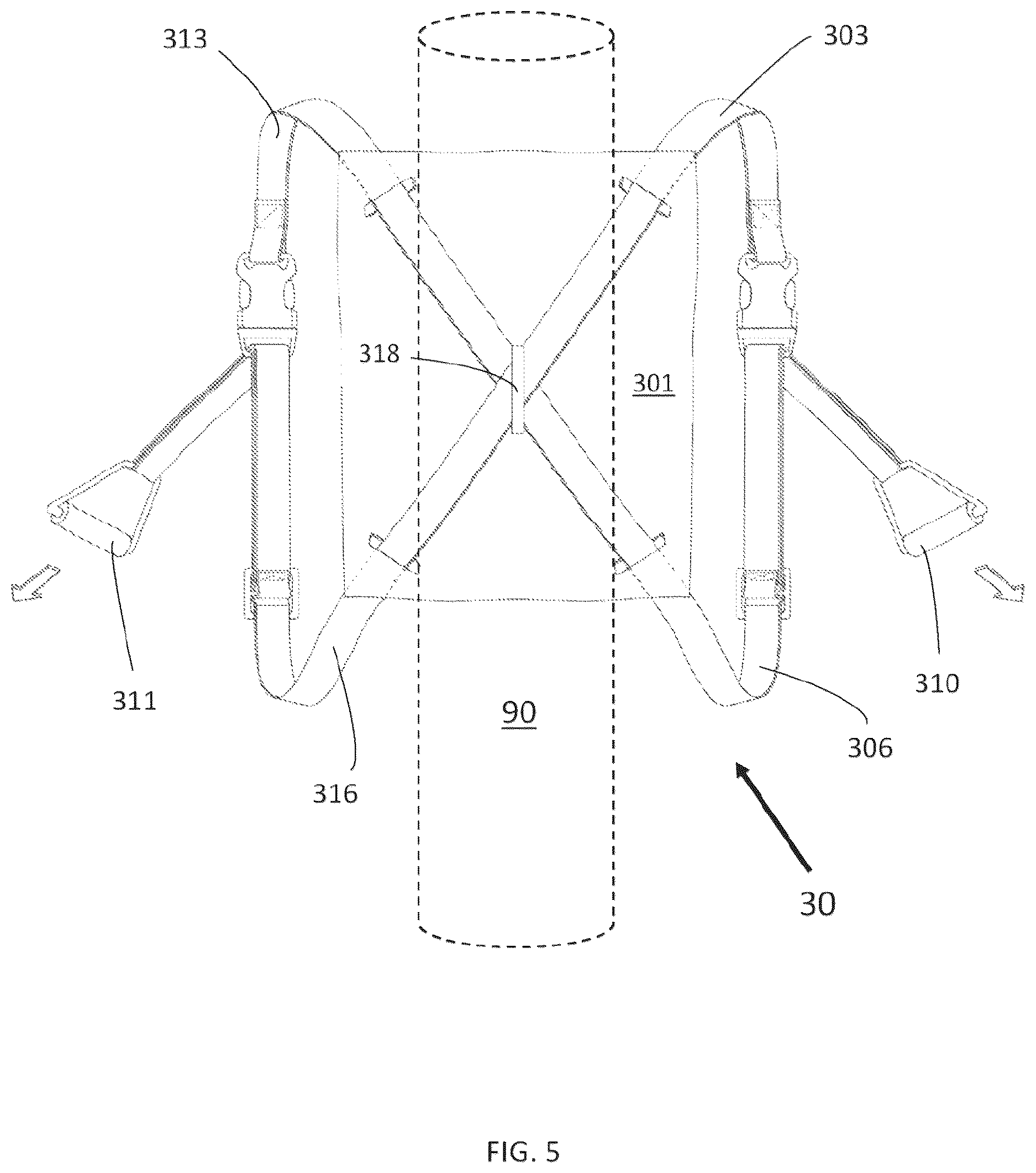 Patent US12616293 Figure 5 – Smart strap for carrying unwieldy objects