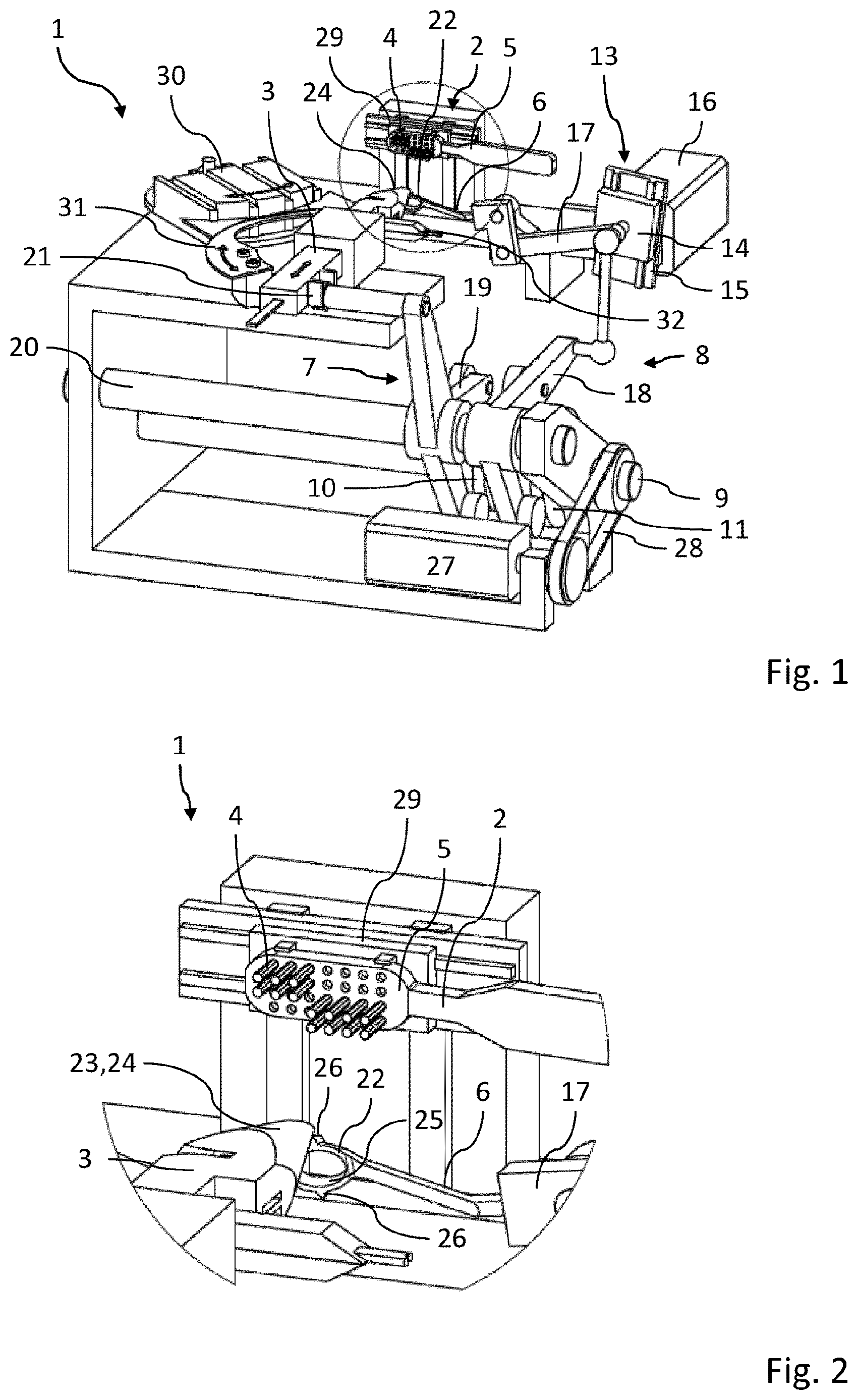 Patent US12616296 Figure 1 – Device for producing bristle products