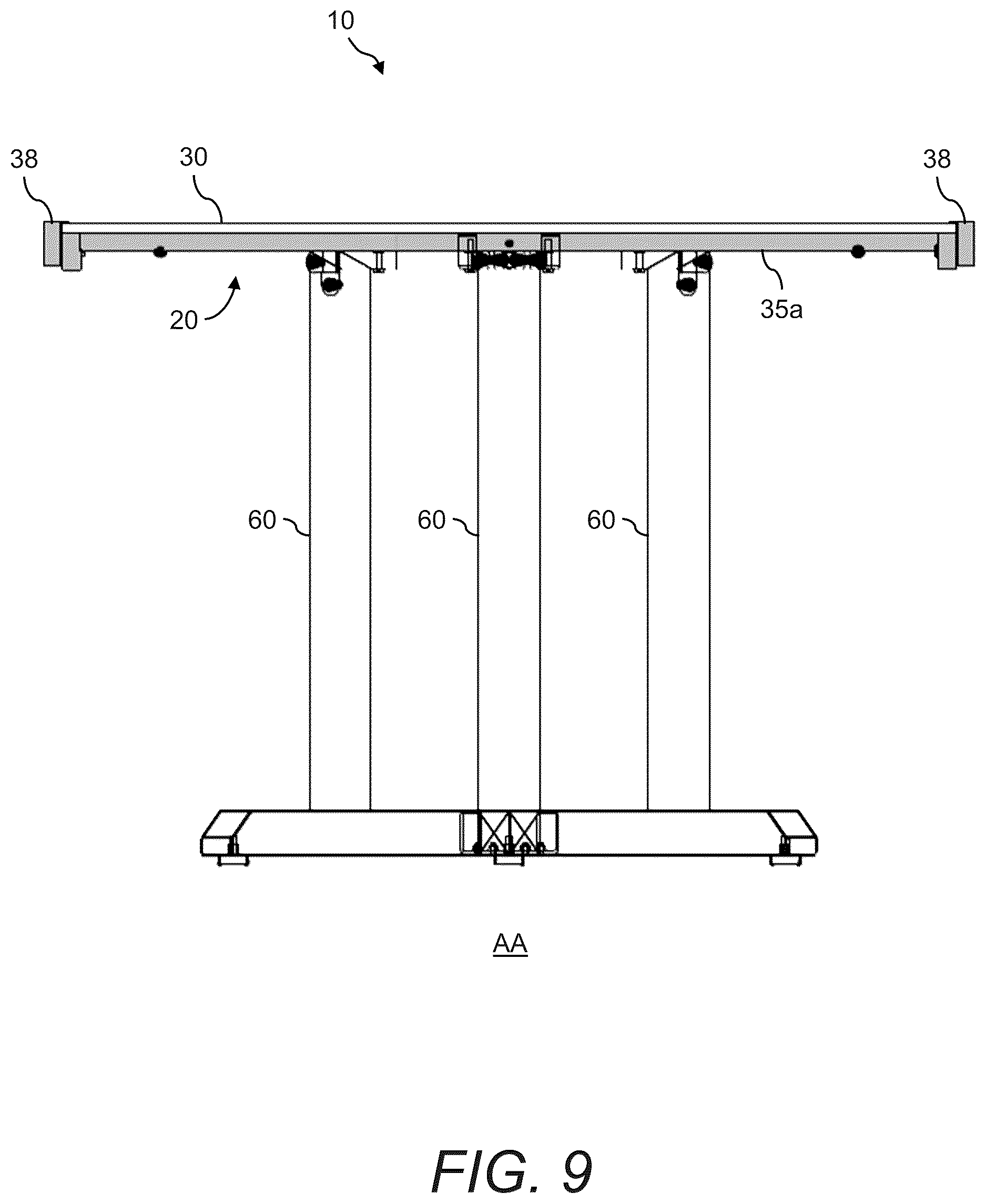 Patent US12616297 Figure 9 – Hard and frangible material tabletop system