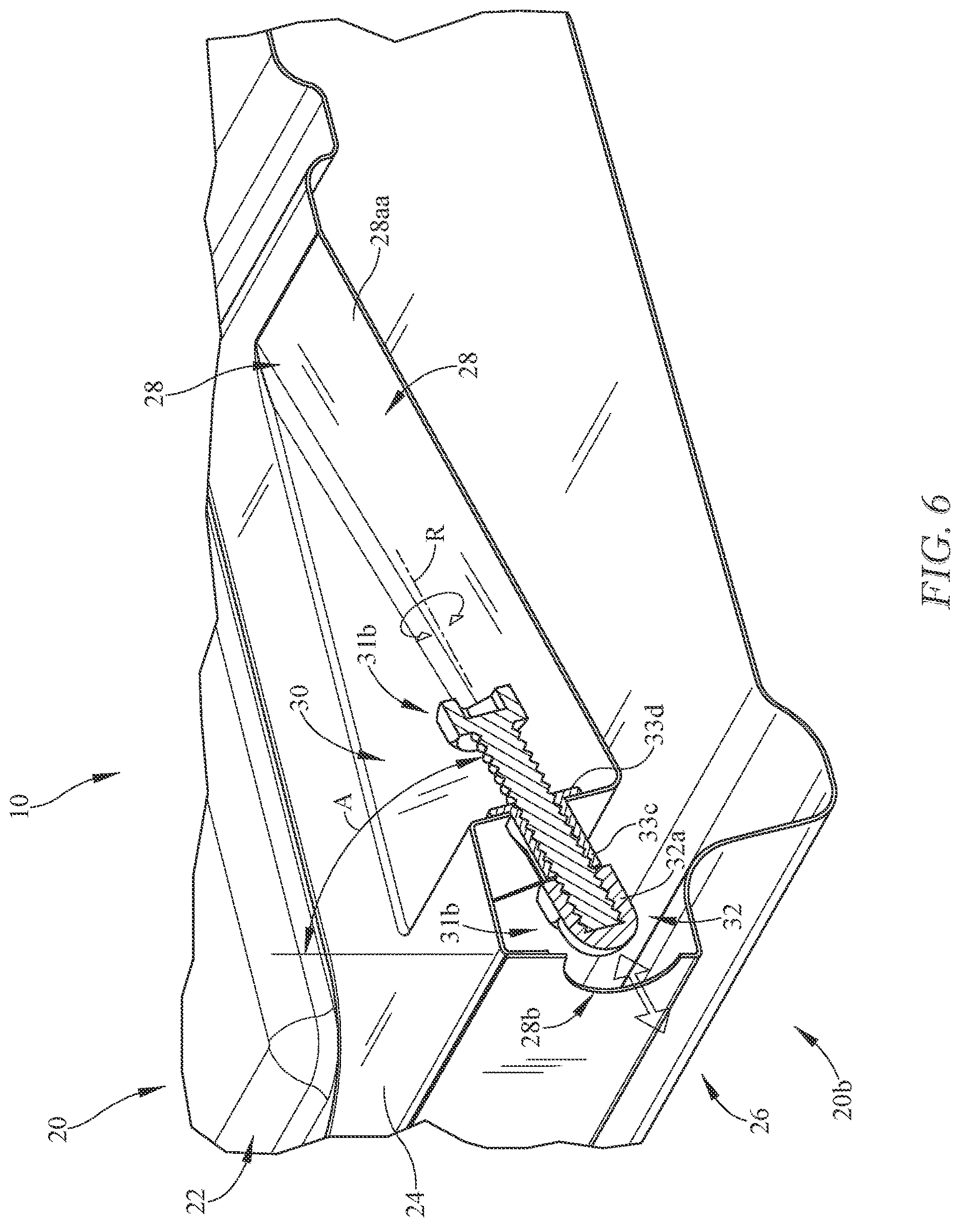 Patent US12616300 Figure 6 – Mounting arrangement for over-the-range cooking appliance
