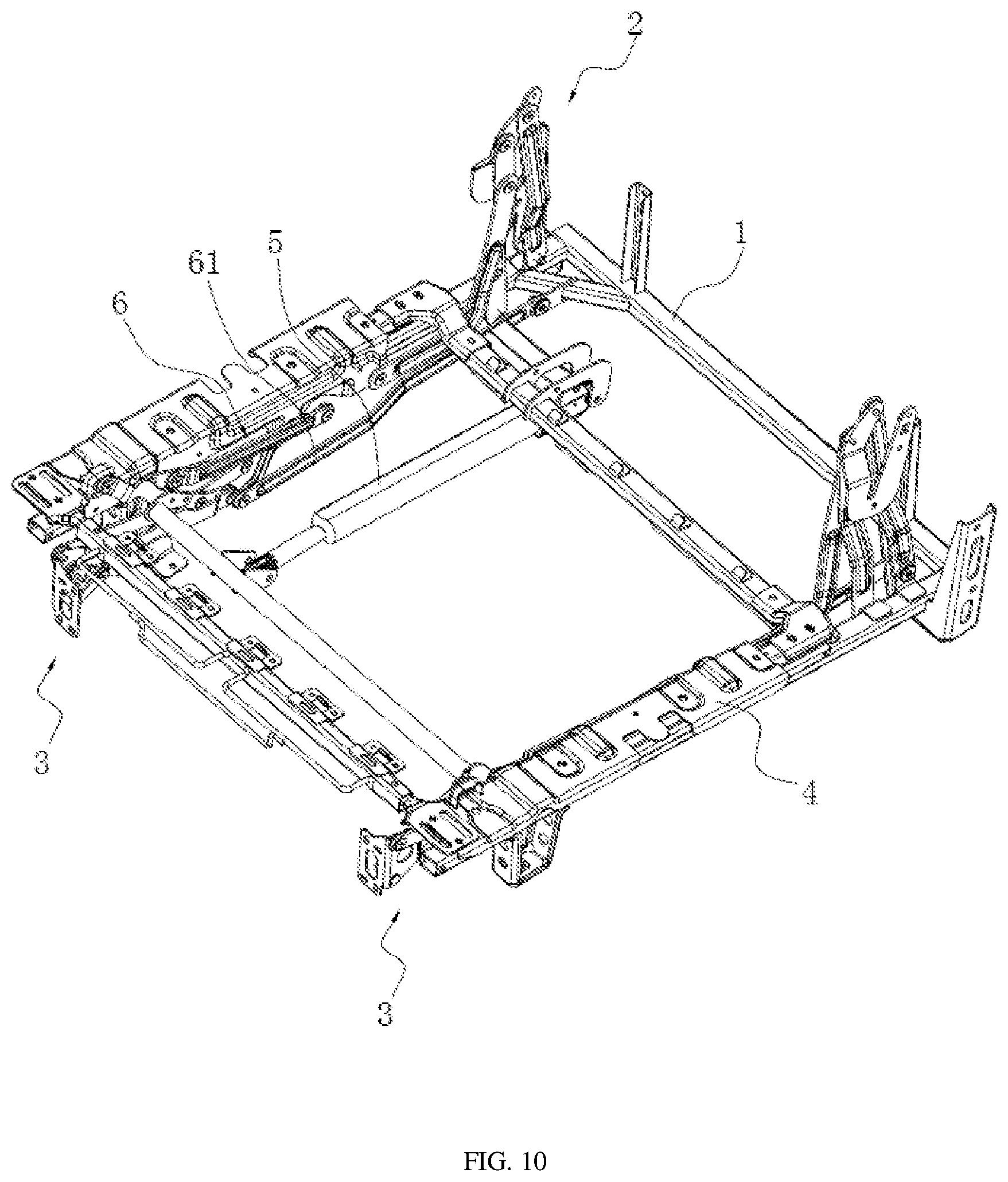 Patent US12616302 Figure 10 – Coupling mechanism and seating furniture