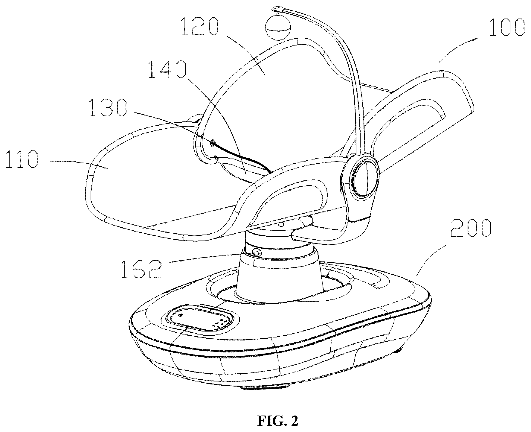 Patent US12616303 Figure 2 – Multidimensional rocking chair