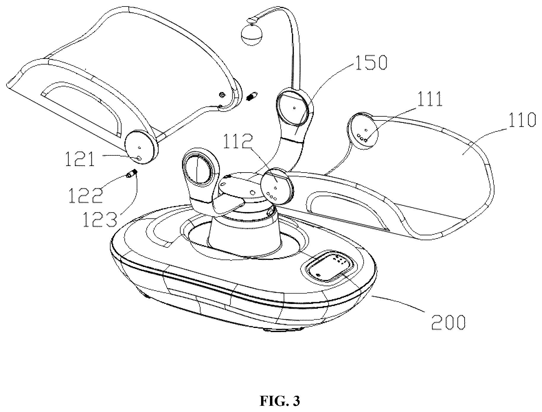 Patent US12616303 Figure 3 – Multidimensional rocking chair
