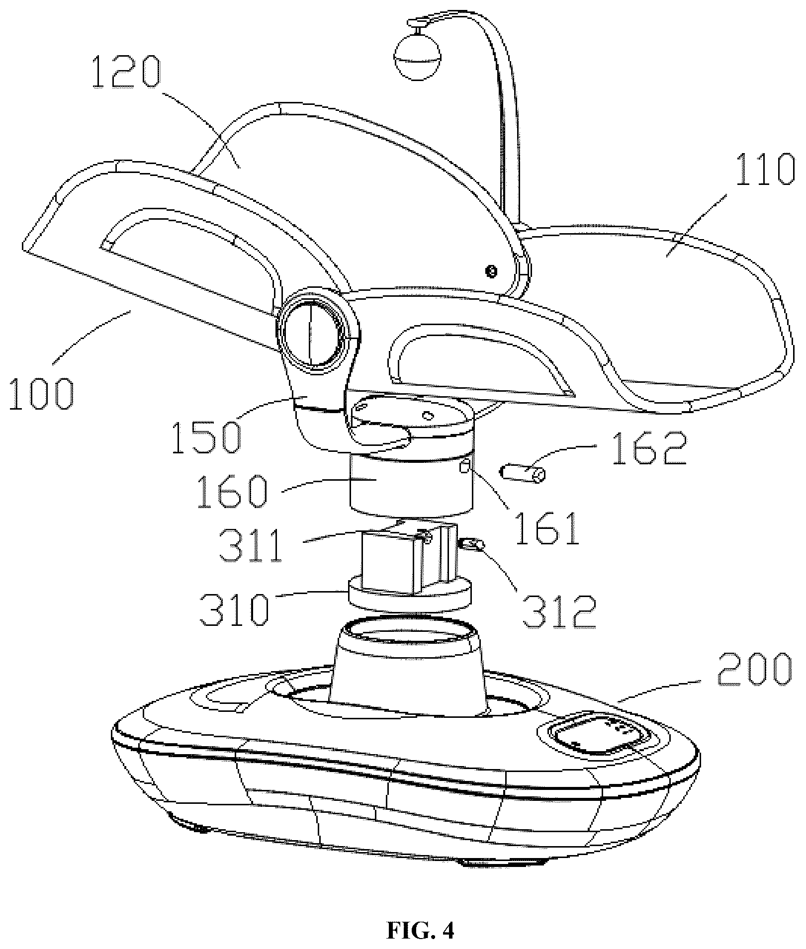 Patent US12616303 Figure 4 – Multidimensional rocking chair